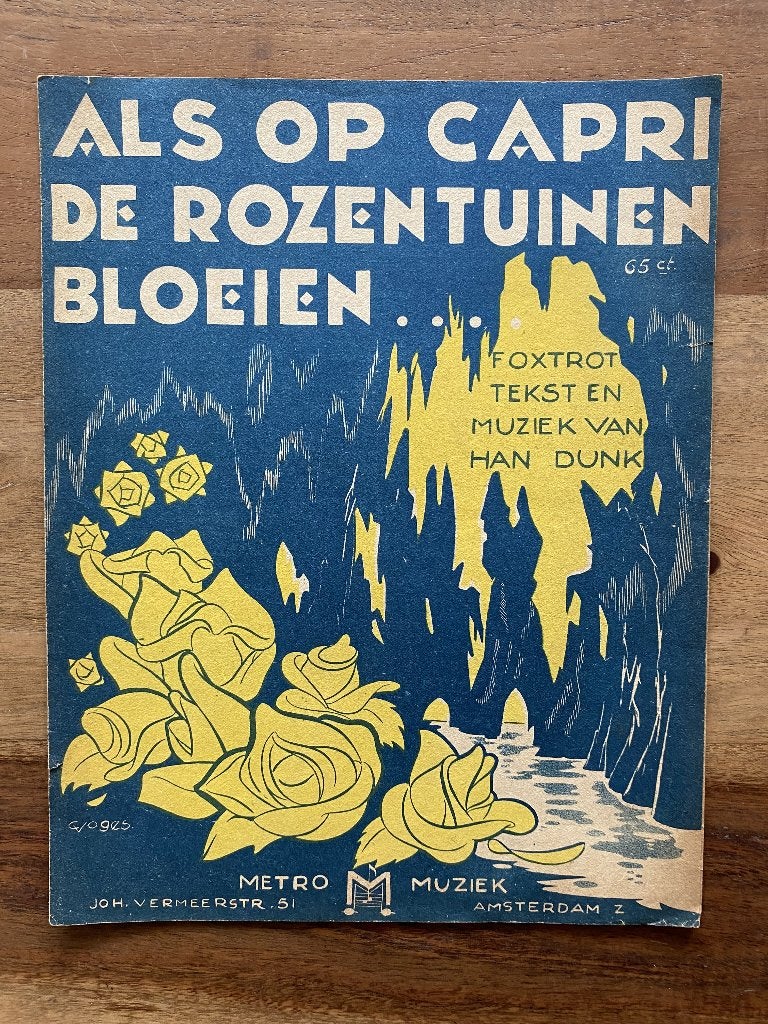 Als op Capri de rozentuinen bloeien - Han Dunk, Muziek en Instrumenten, Zang, Gebruikt, Ophalen of Verzenden, Artiest of Componist