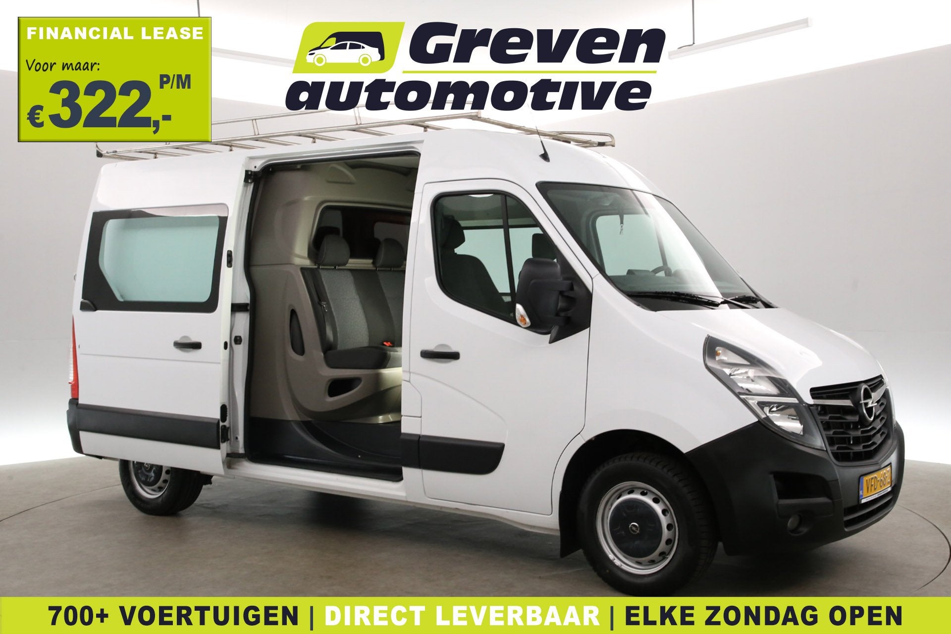 Opel Movano 2.3 Turbo 150PK L2H2 | Dubbele Cabine | Clima |, Stof, Gebruikt, Euro 6, 4 cilinders