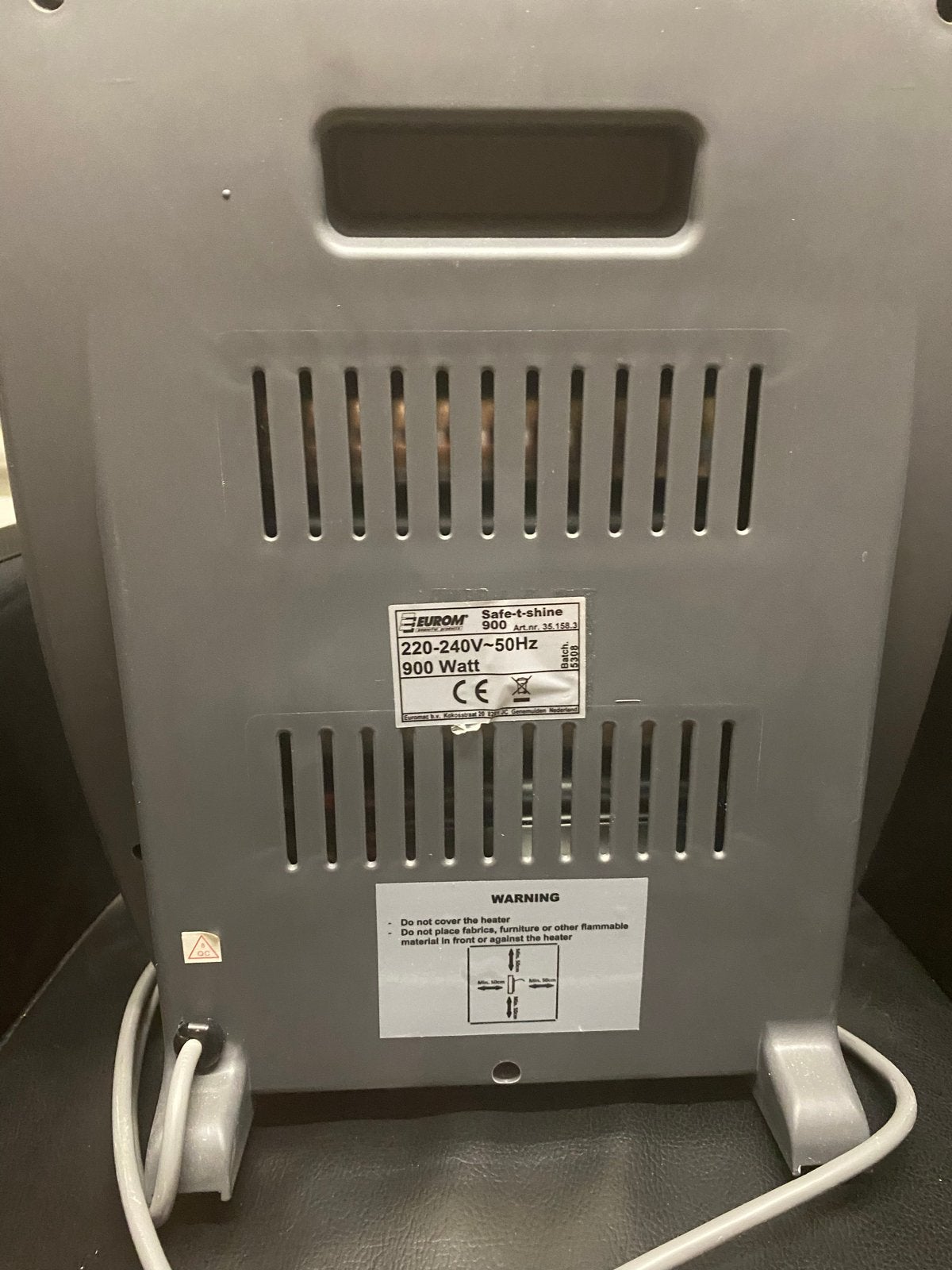 Eurom Hot-shine 900 Halogeen Kachel - 900 Watt, Witgoed en Apparatuur, Ophalen, Gebruikt, Vrijstaand, Halogeen