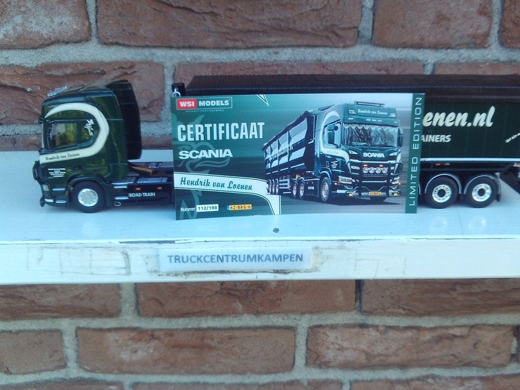 WSI  Scania  R  Highline  van  Hendrik  van  Loenen., Hobby en Vrije tijd, Modelauto's | 1:50, Ophalen of Verzenden, Nieuw, Bus of Vrachtwagen