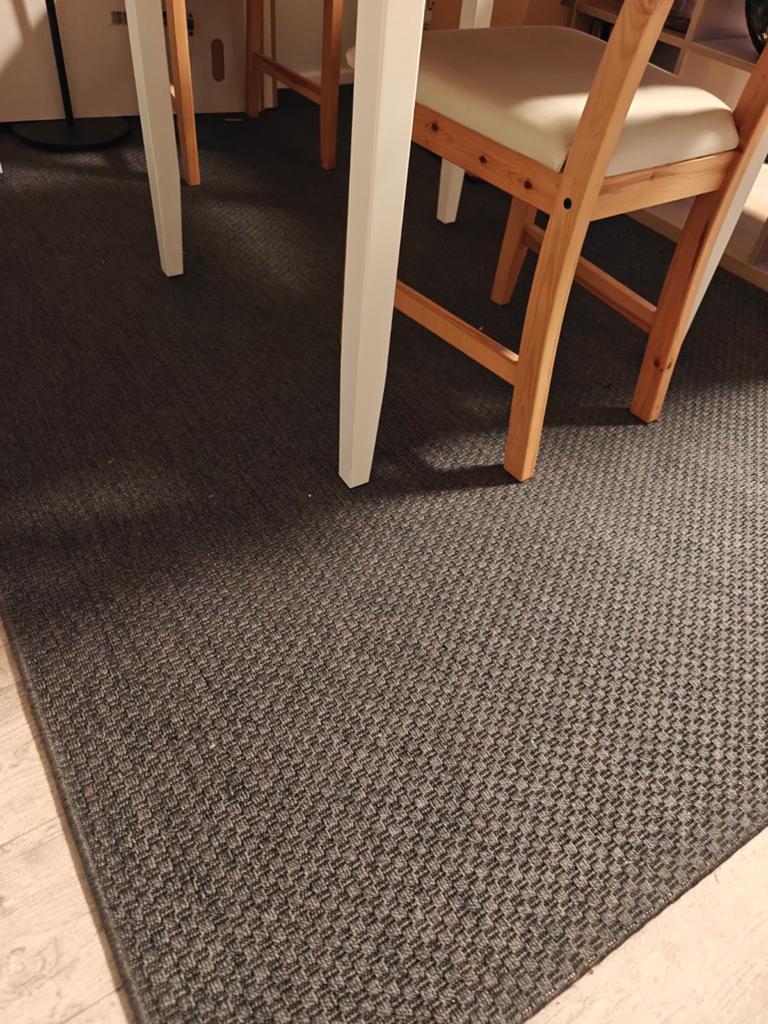 Ikea Morum Kleed (2x) donkergrijs Vloerkleed, Ophalen, Gebruikt, Modern, Scandinavisch, 150 tot 200 cm
