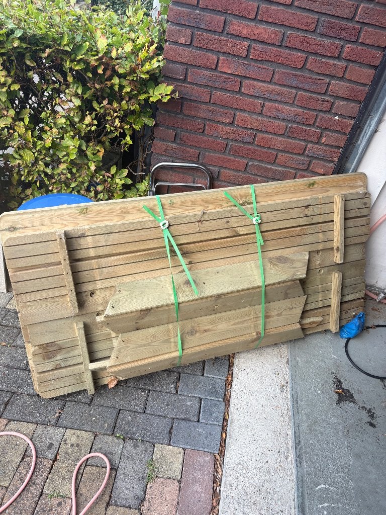 Houten kinderen picknickbank, Nieuw, Rechthoekig, Hout, Ophalen