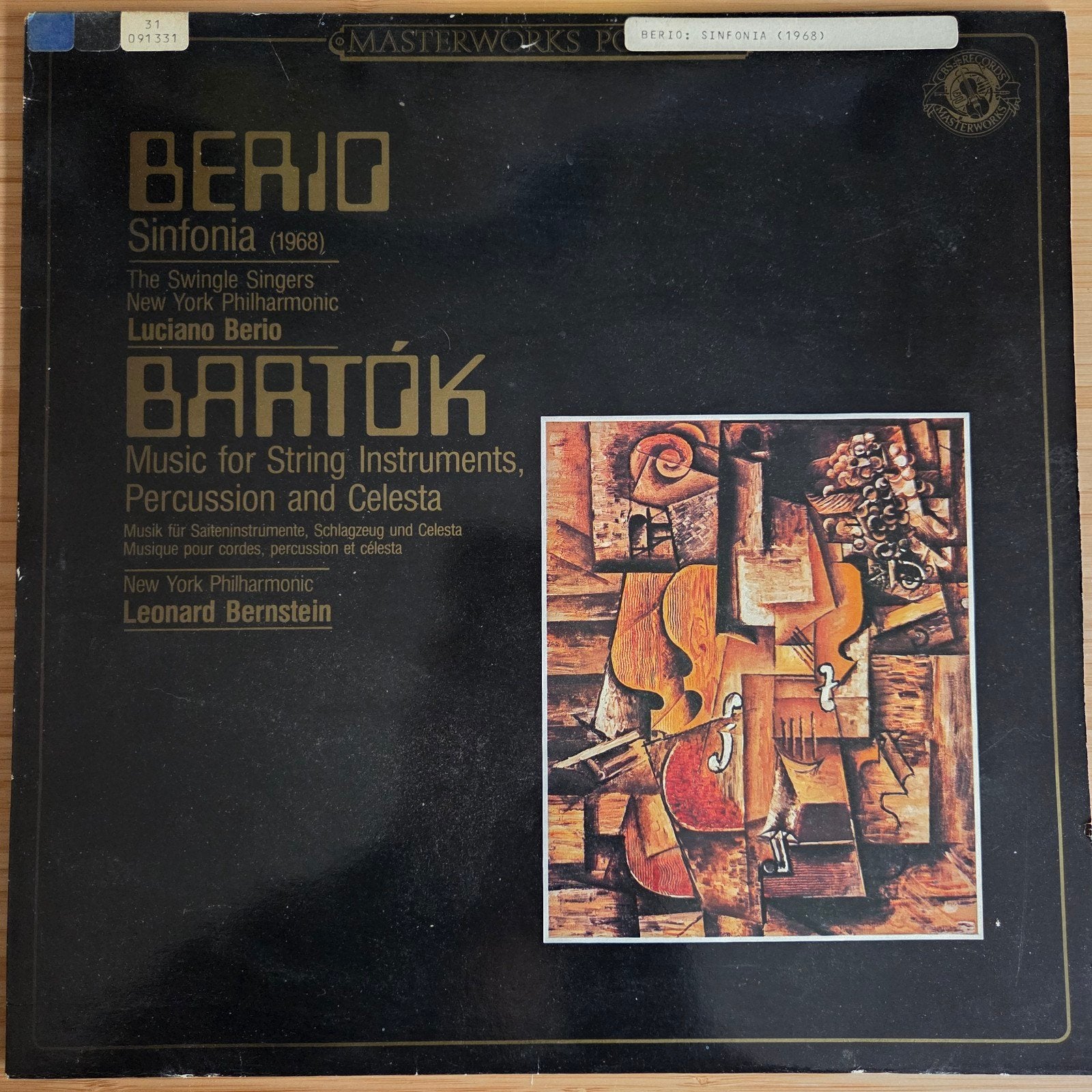 Berio, Bartók - Sinfonia / Music For String Instruments LP, Cd's en Dvd's, Vinyl | Klassiek, Gebruikt, Ophalen of Verzenden, Orkest of Ballet