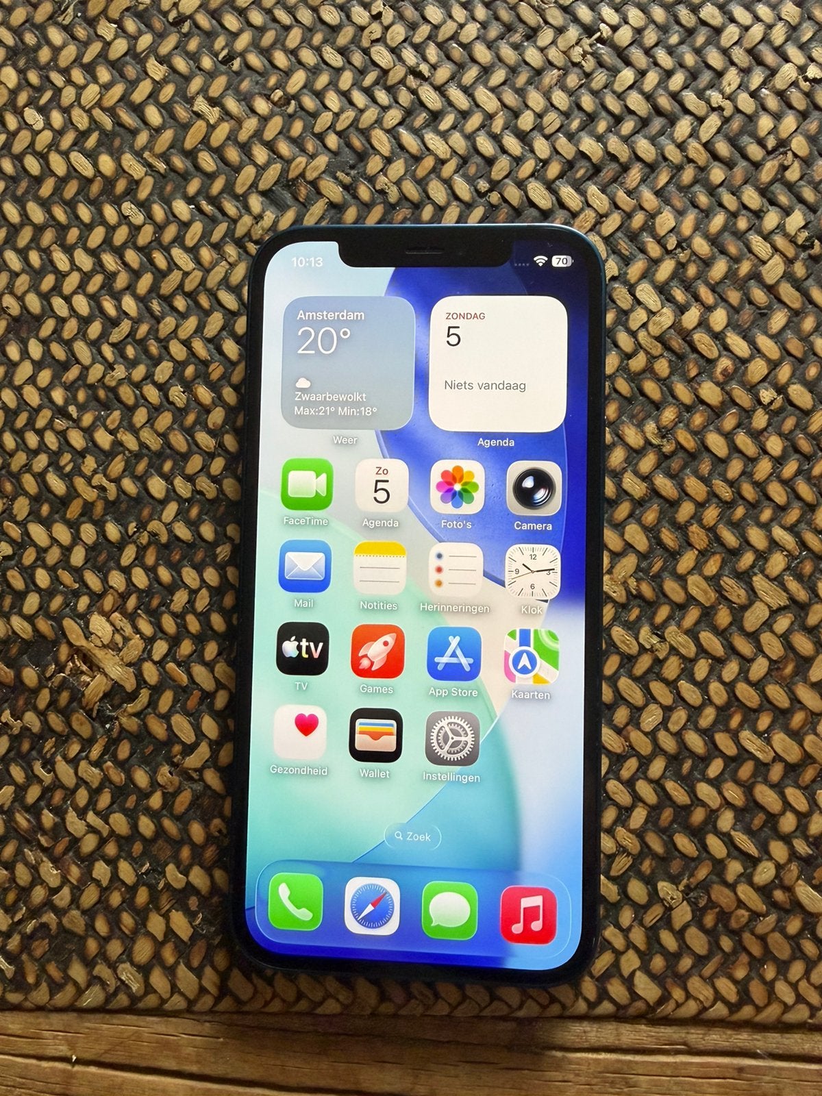 IPhone12 blauw 128 GB, Telecommunicatie, Mobiele telefoons | Apple iPhone, Ophalen, 128 GB, Blauw, Zo goed als nieuw