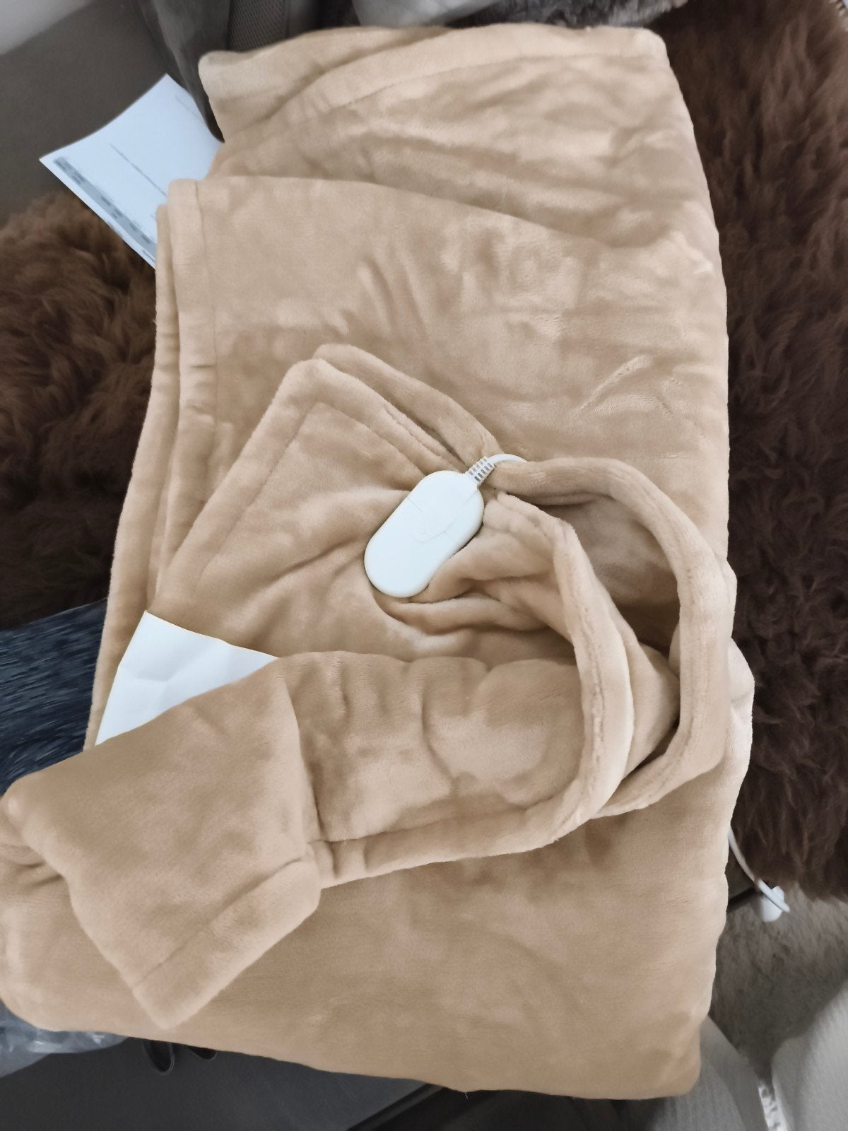 Auronic Elektrische Deken - Heerlijk Warm en Comfortabel, Ophalen of Verzenden, Zo goed als nieuw, Beige, Textiel