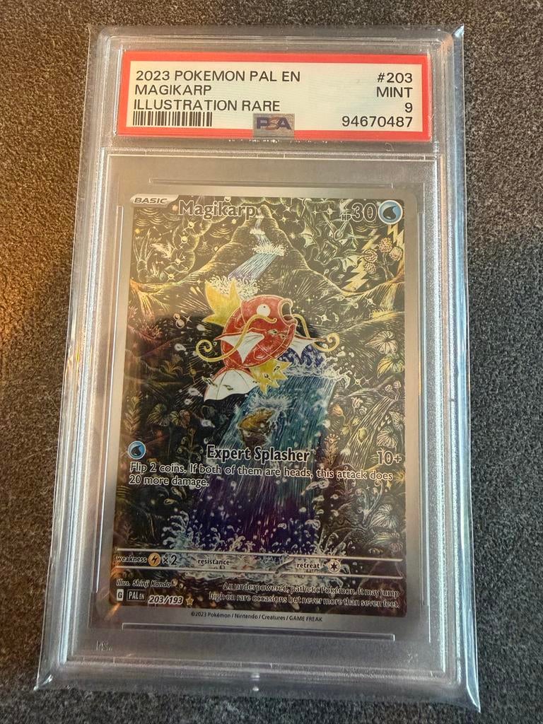 Magikarp 203/193 Pokémon Paldea Evolved Graded PSA 9, Hobby en Vrije tijd, Verzamelkaartspellen | Pokémon, Ophalen of Verzenden