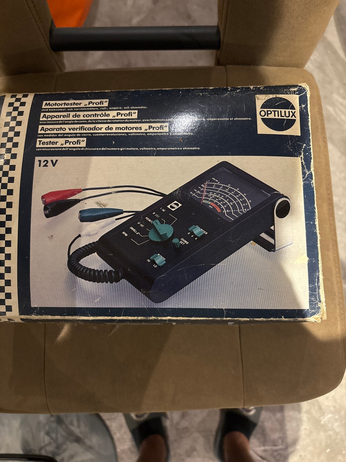 Optilux Motortester "Profi" 12V - Vintage Diagnose, Ophalen of Verzenden, Zo goed als nieuw