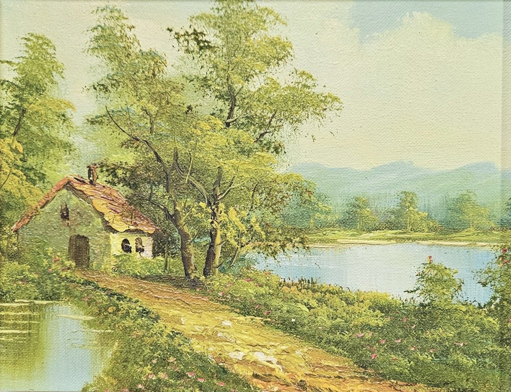 Klassiek olieverfschilderij, Antiek en Kunst, Doek, Ophalen of Verzenden, Landschap, Olieverf