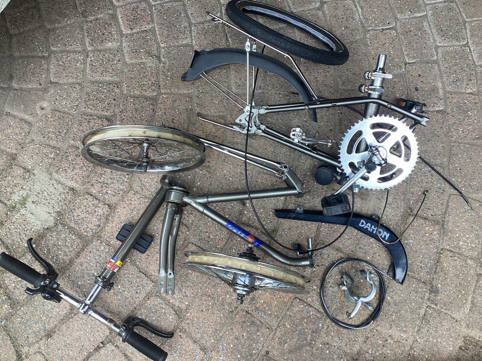 Dahon classic 3 vouwfiets onderdelen, 5versnellingen, Fietsen en Brommers, Fietsonderdelen, Gebruikt, Frame, Staal, Oldtimerfiets