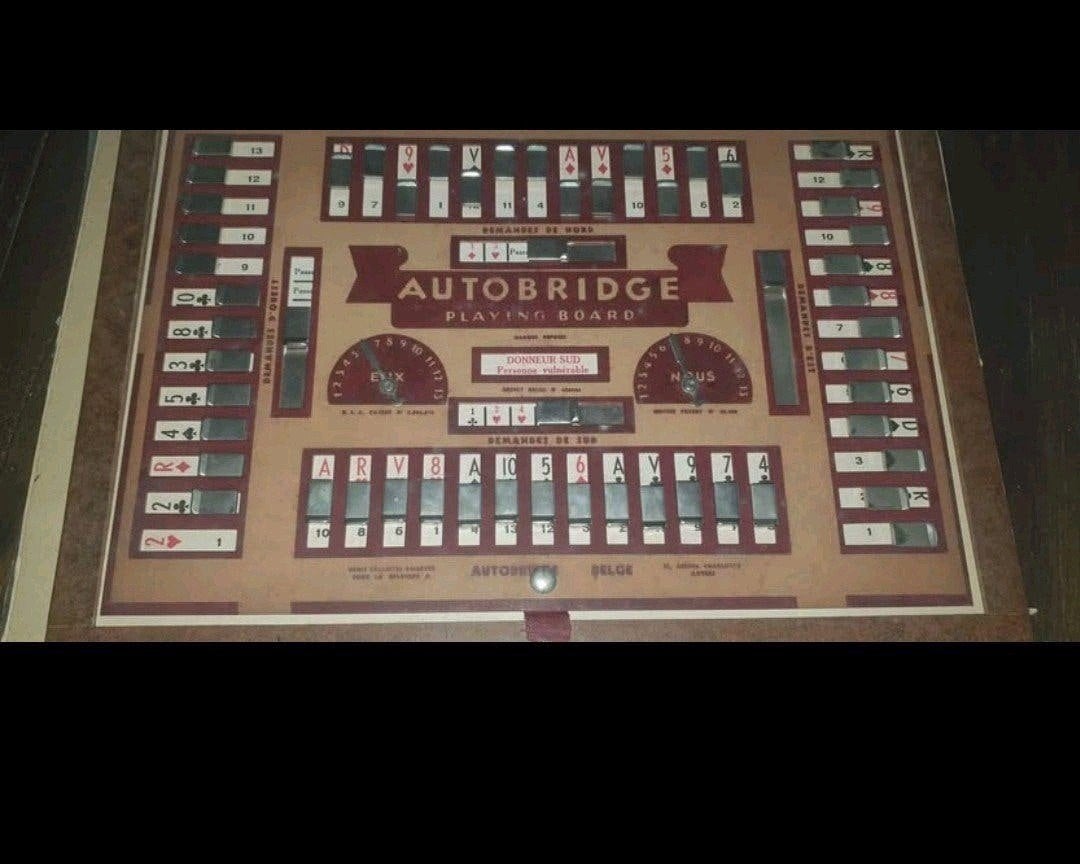Vintage Autobridge Speelbord, Hobby en Vrije tijd, Een of twee spelers, Ophalen of Verzenden, Gebruikt, Autobridge