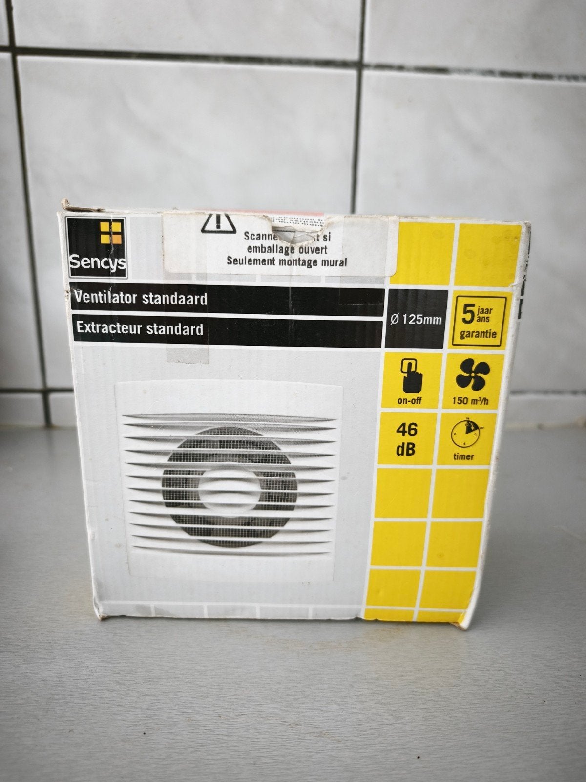 Sencys Ventilator/Afzuiger Ø 125mm - Nieuw in doos, Doe-het-zelf en Verbouw, Ophalen of Verzenden, Nieuw, Ventilator en Afzuiger