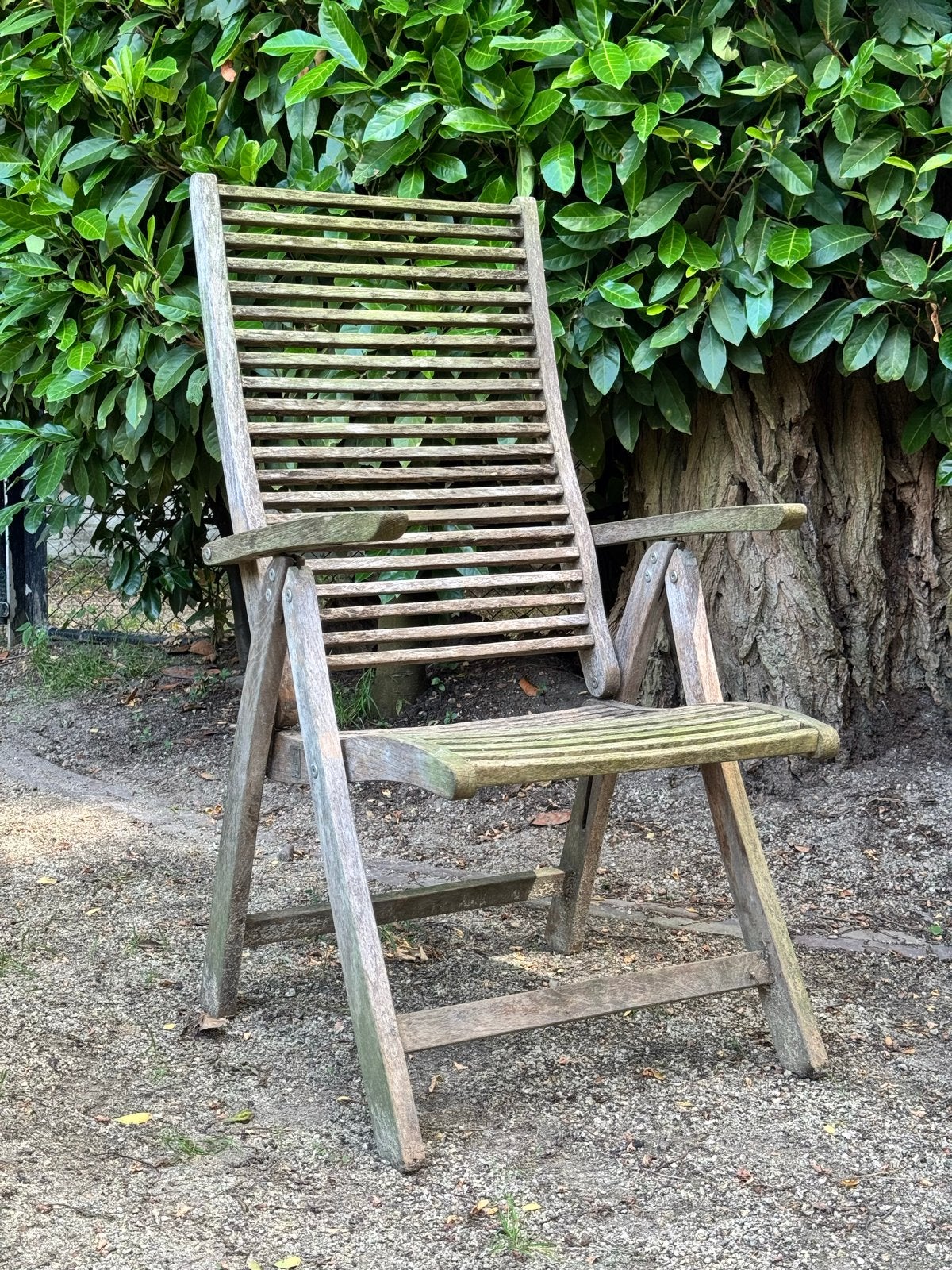 Teakhouten tuinstoelen met 5 standen verstelbare rugleuning, Ophalen, Gebruikt, Teakhout, Verstelbaar