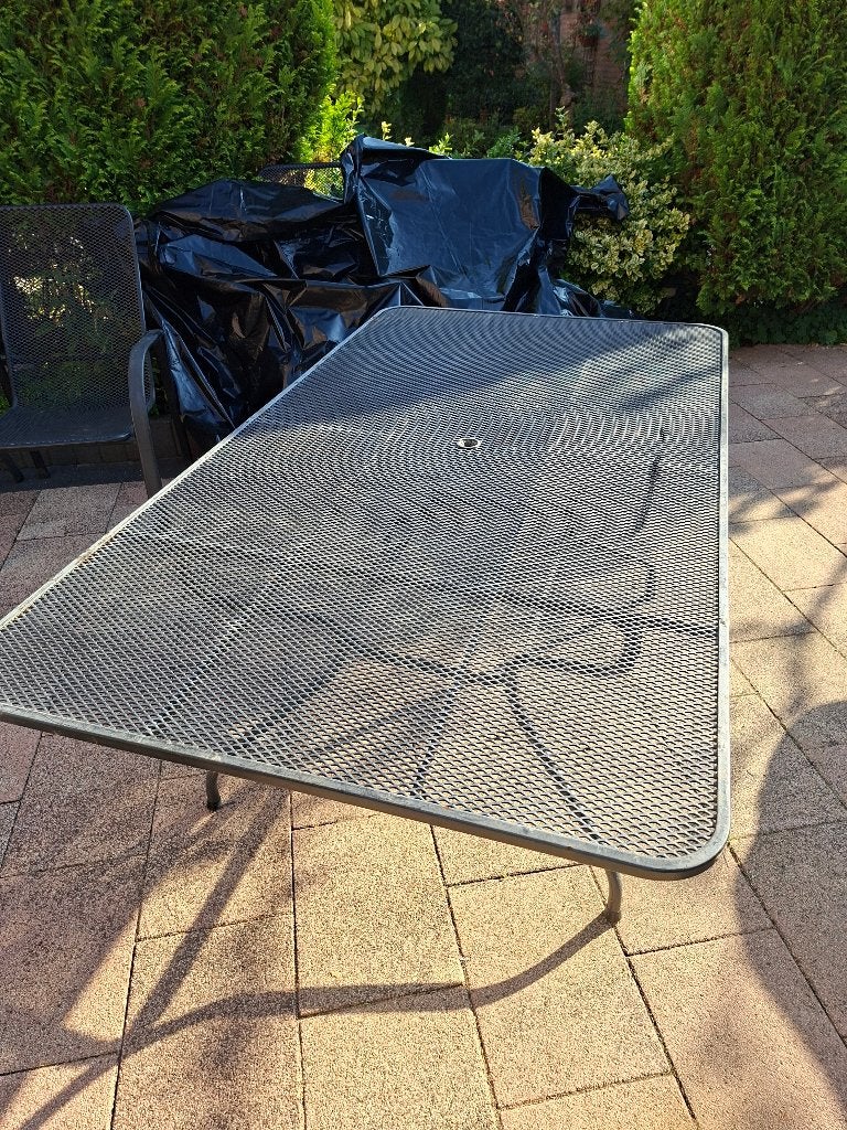 Metalen tuintafel - Rechthoekig, Ophalen, Gebruikt, Rechthoekig, Metaal