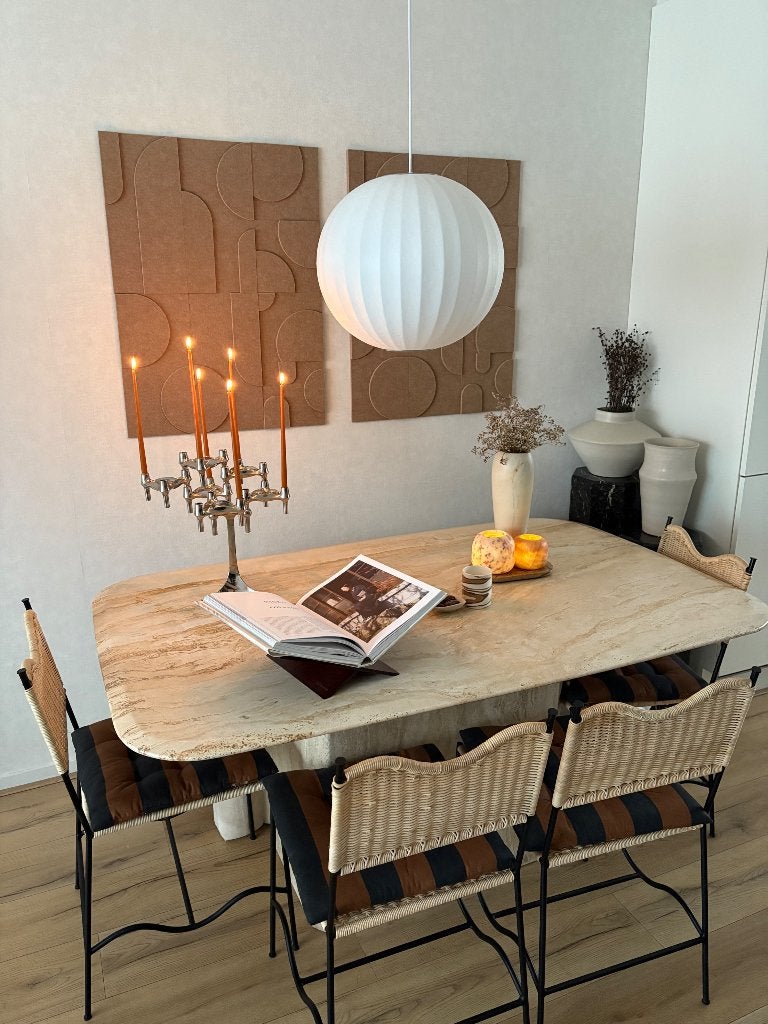 H&M home eetkamerstoelen, Huis en Inrichting, Ophalen, Gebruikt, Bruin, Vier