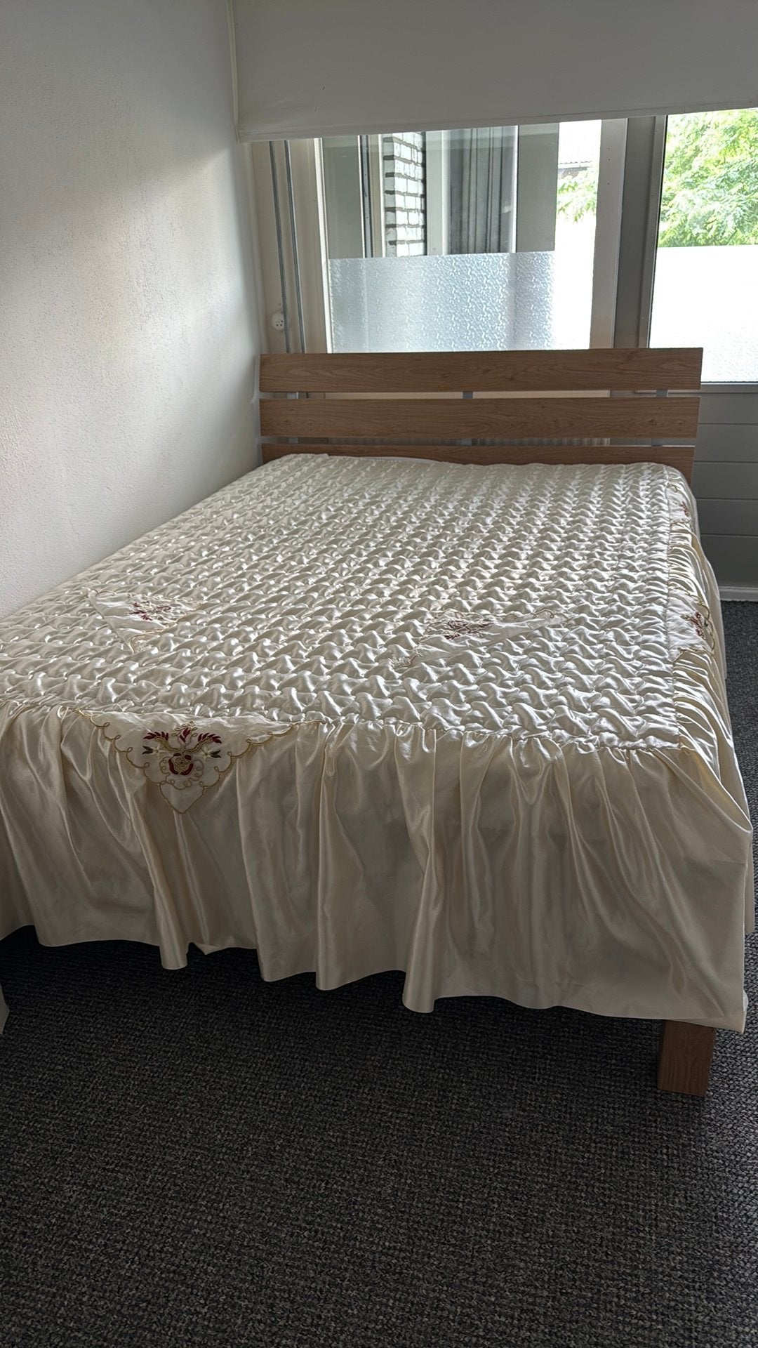 140/200 bed, Tweepersoons, Zo goed als nieuw, Hout, 140 cm