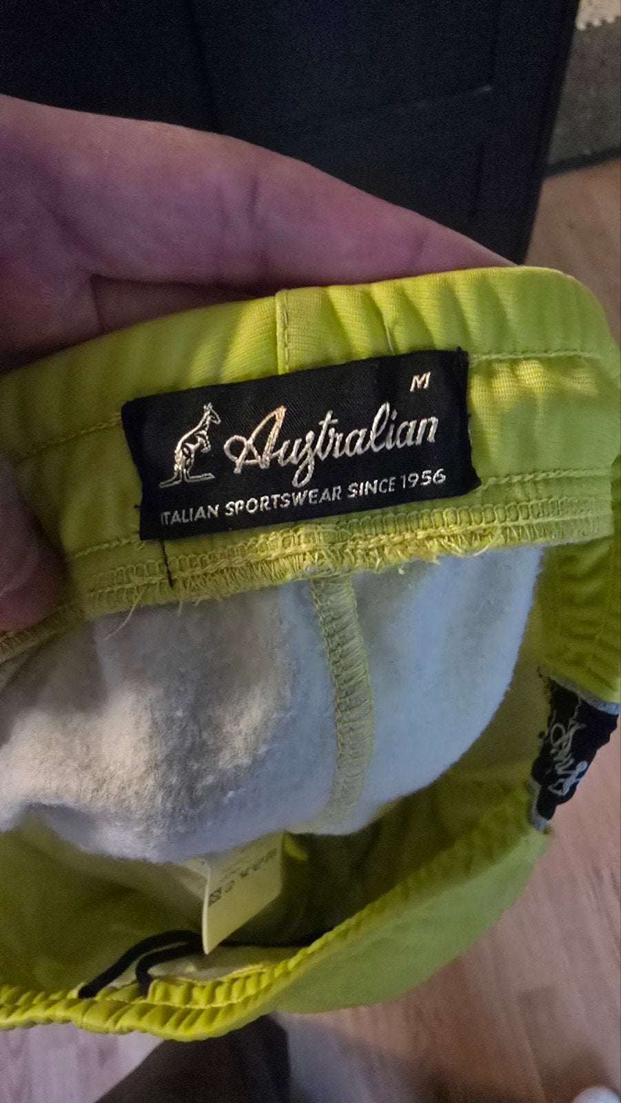 Australian Sportswear Shorts Maat M, Ophalen, Maat 48/50 (M), Geel, Gedragen