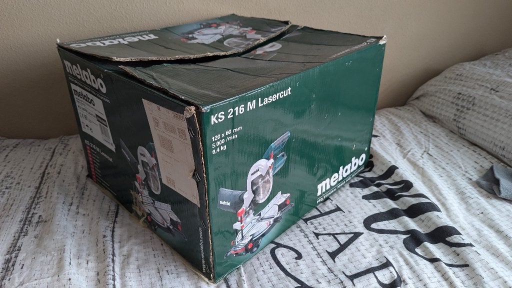 Metabo afkortzaag KS 216 M Lasercut, Gebruikt, Ophalen of Verzenden, Afkortzaag, 30 tot 70 mm