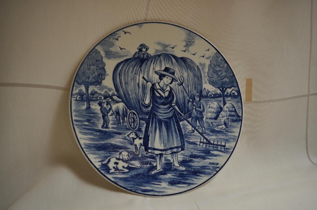 Wandbord Delfts Blauw 18,5 cm, Antiek en Kunst, Curiosa en Brocante, Ophalen of Verzenden