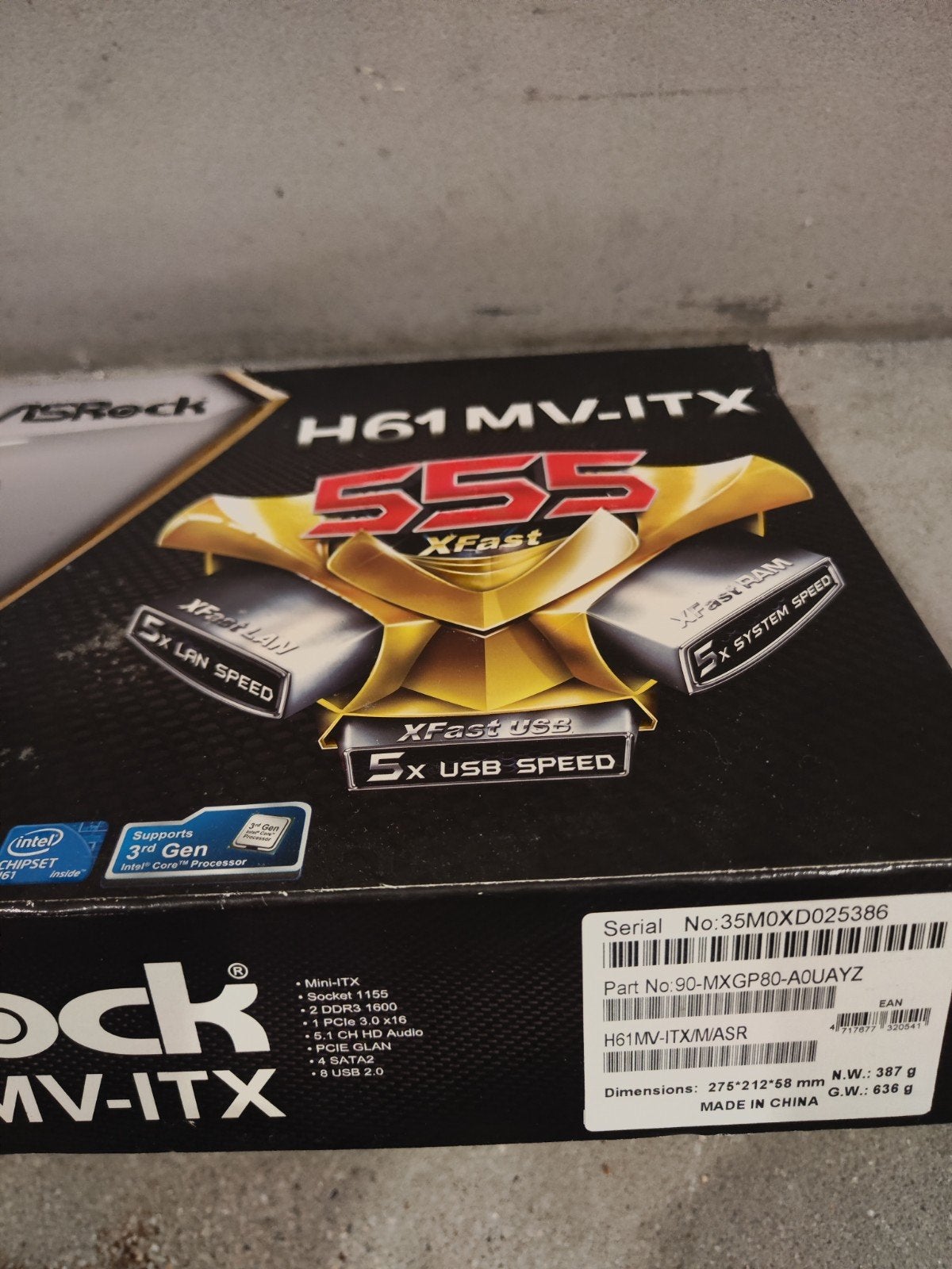 ASRock H61MV-ITX Moederbord - Nieuw in doos, Nieuw, DDR3, Ophalen of Verzenden, Mini-ITX