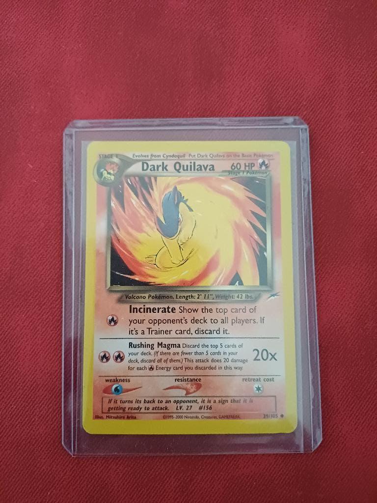 Pokémon Dark Quilava Neo Destiny 2002, Verzenden, Zo goed als nieuw, Losse kaart