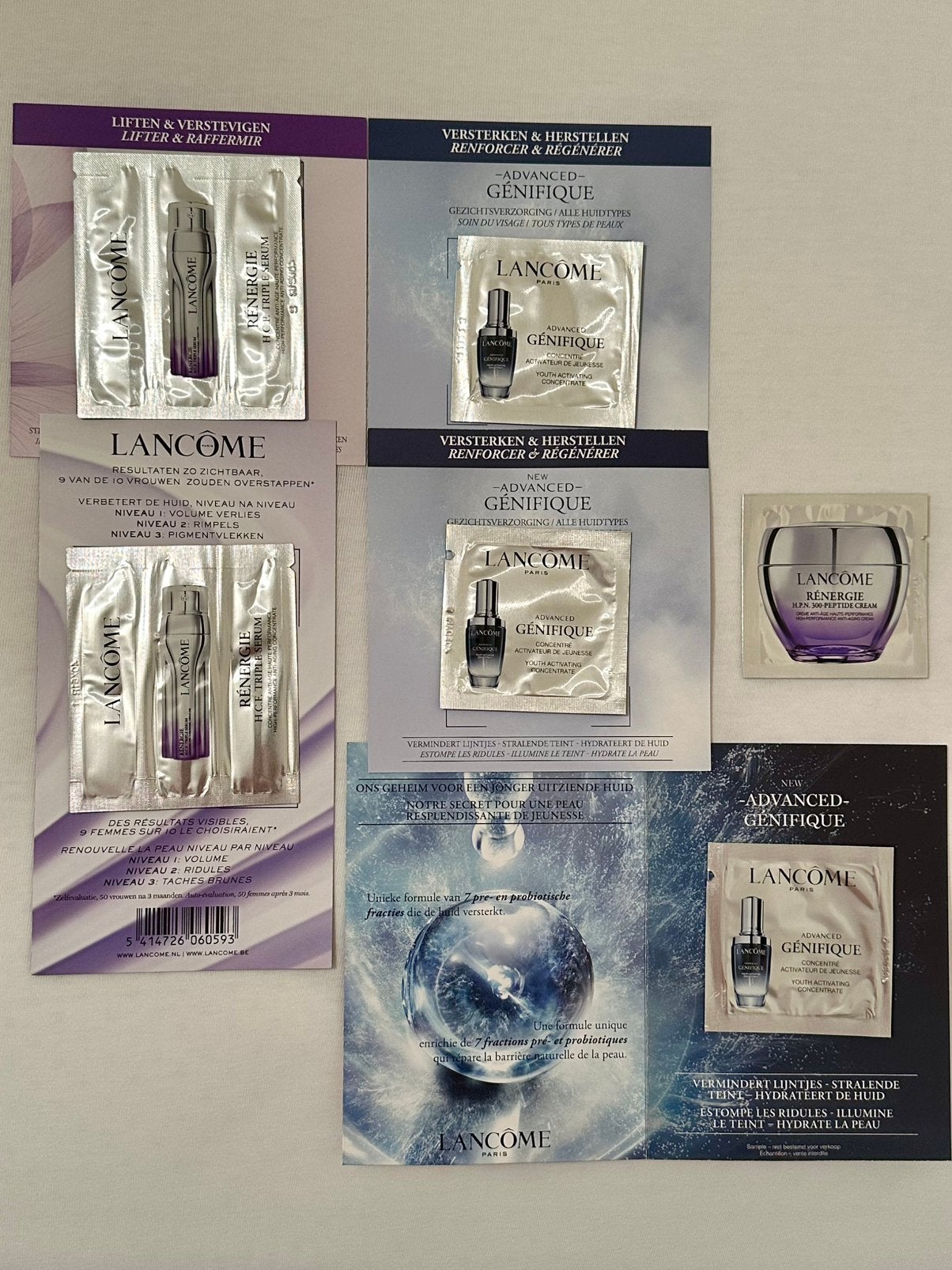 6 x LANCÔME Sample, Ophalen of Verzenden, Nieuw, Gehele gezicht, Verzorging