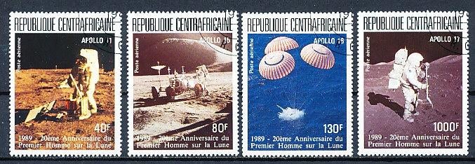 Centraal Afrikaanse Republiek 1989 M1377-1380 gest., Ophalen of Verzenden, Overige landen, Gestempeld