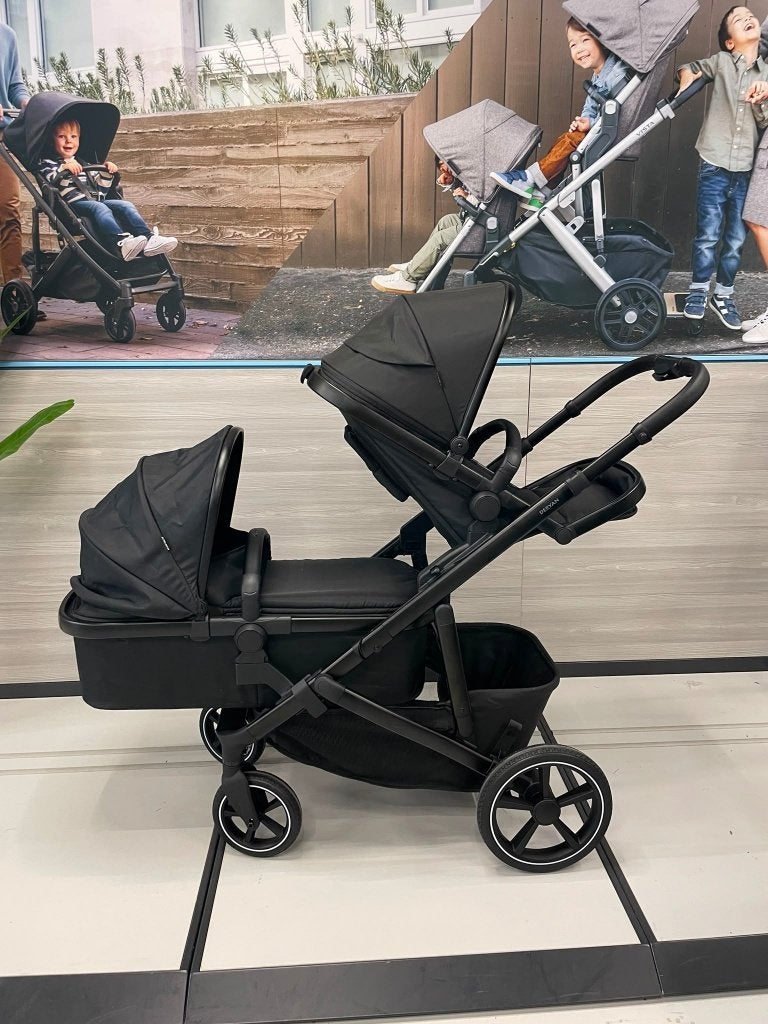 Deryan Evy V2 Duo Kinderwagen - Extra zitje - Zwart, Ophalen of Verzenden, Zo goed als nieuw, Overige merken, Duomodel