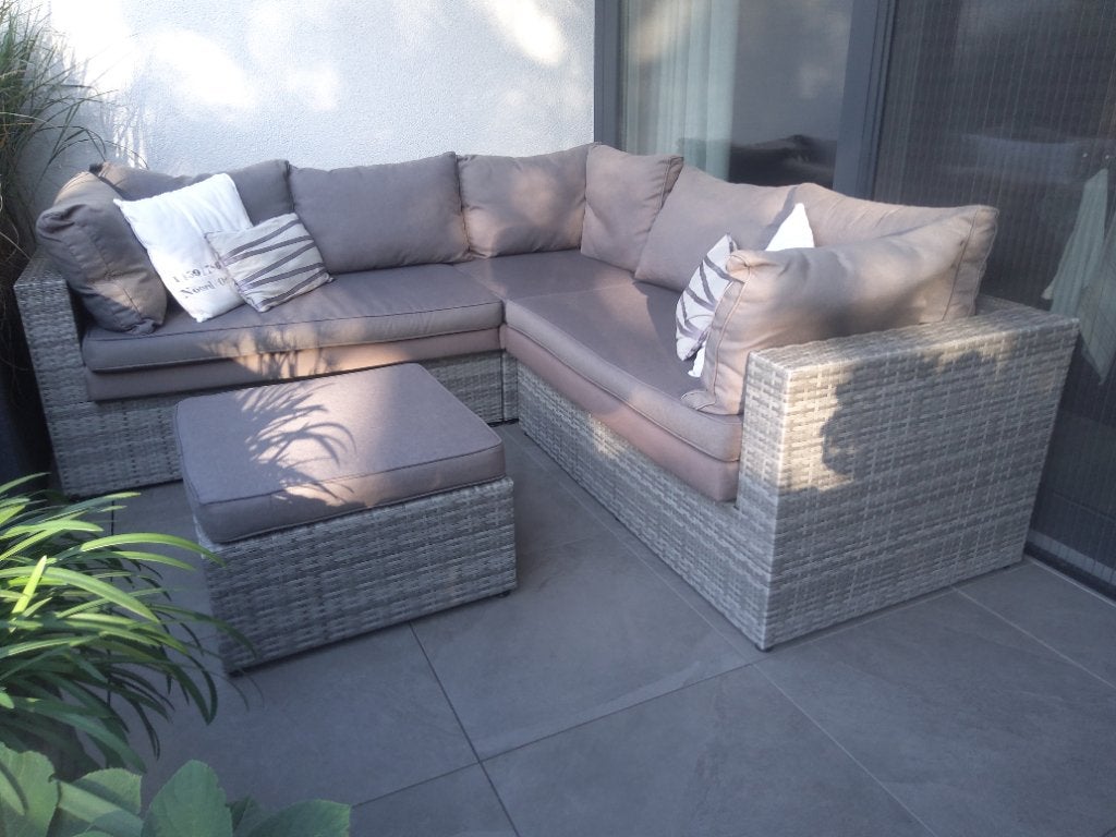 Tuinmeubels/loungeset, Ophalen, 4 zitplaatsen, Gebruikt, Rotan