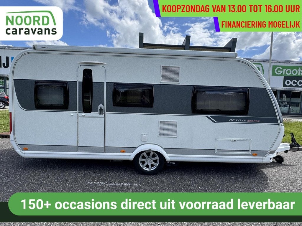 Hobby 495 UL DE LUXE ED., ENKELE BEDDEN,RONDZIT,MOVER,LUIFEL, Caravans en Kamperen, Caravans, Mover, Rondzit, Hobby, 7 tot 8 meter