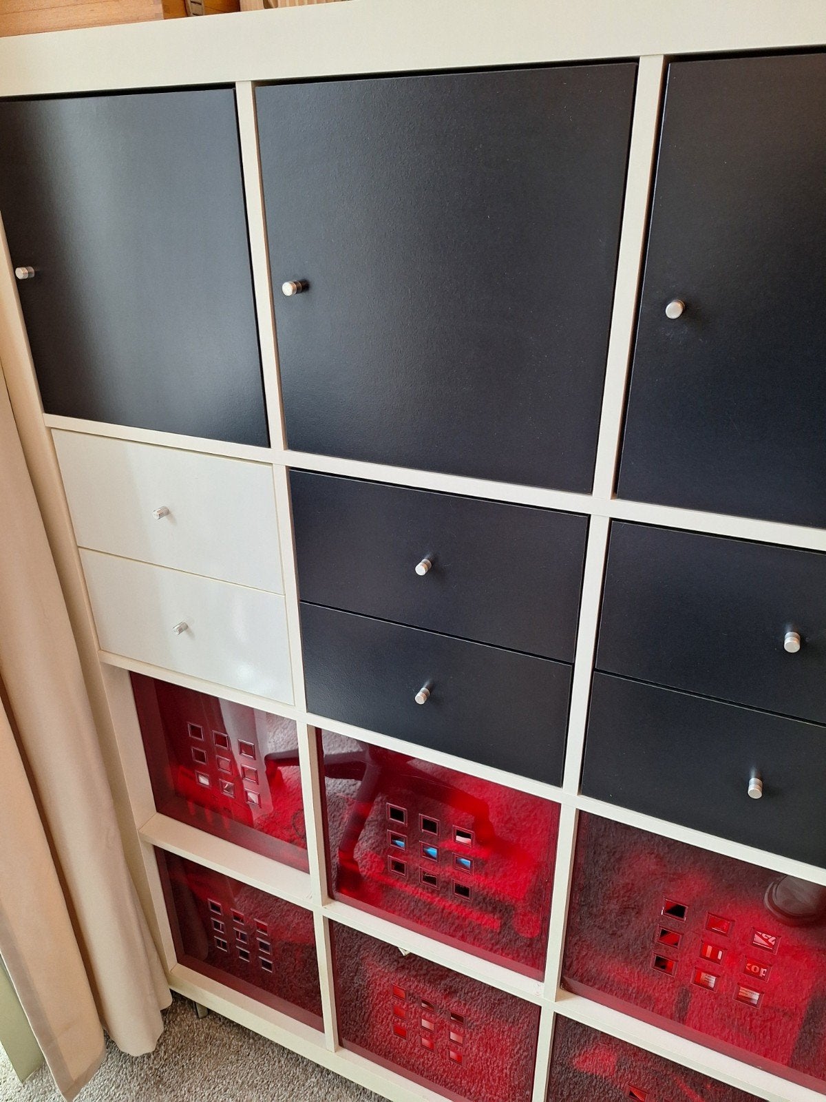 IKEA Kallax Kast met deuren en lades, Ophalen of Verzenden, Gebruikt