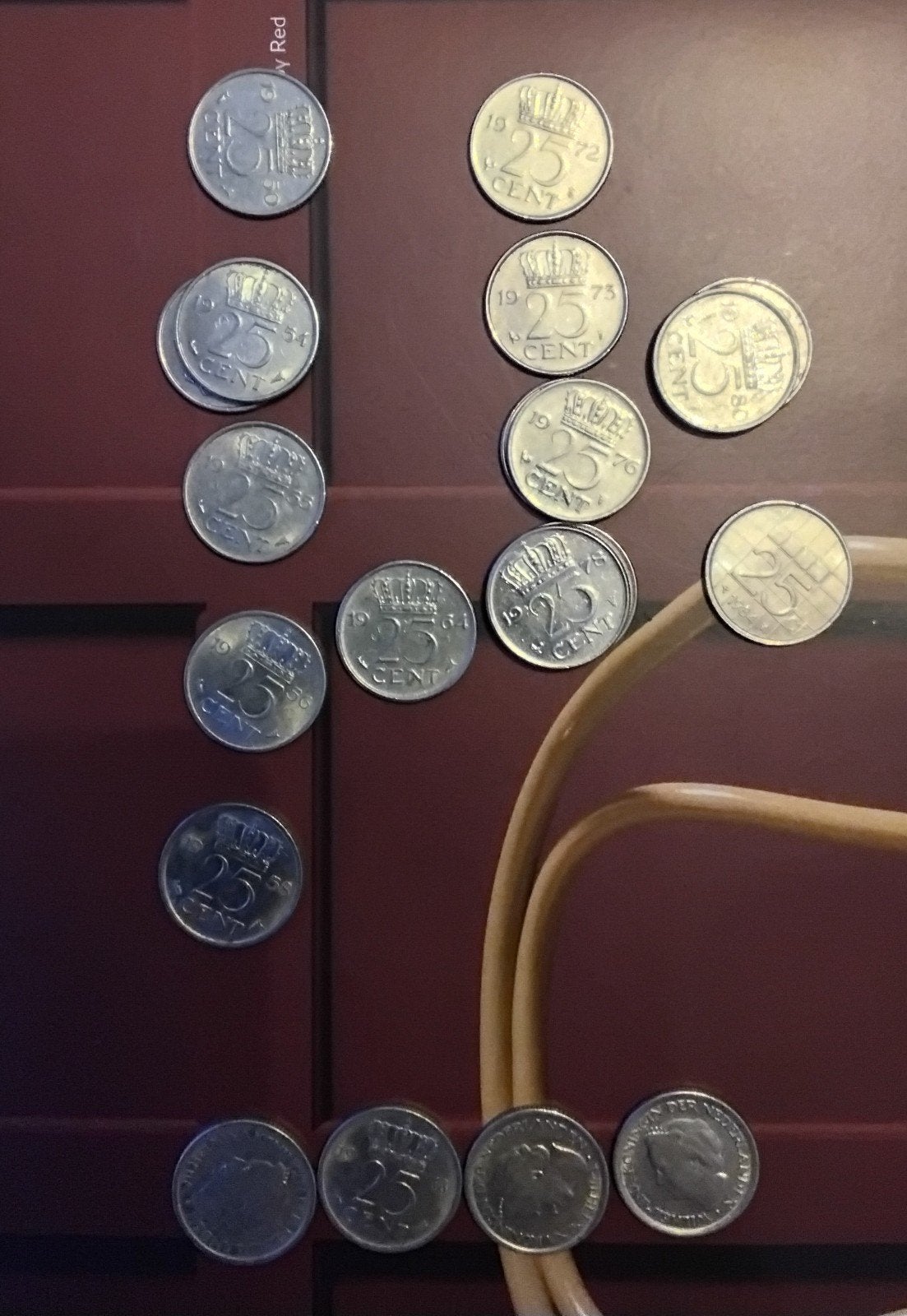 20 kwartjes diverse jaartallen, Ophalen of Verzenden, Koningin Juliana, 25 cent, Losse munt