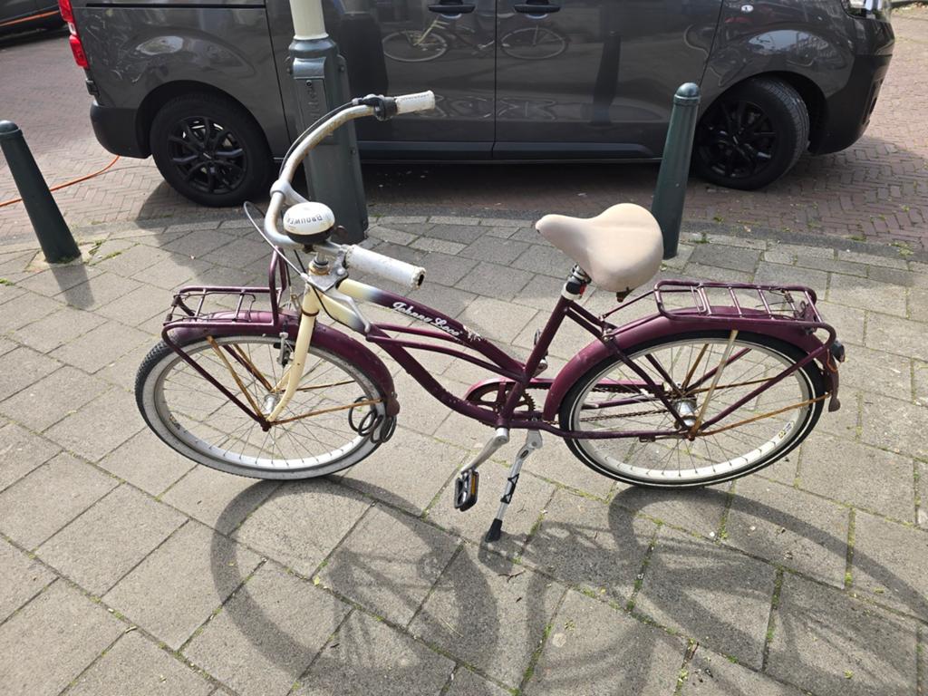 Johnny Loco Beachcruiser Studentenfiets - T.E.A.B., Fietsen en Brommers, Fietsen | Cruisers en Lowriders, Ophalen, Gebruikt, Staal