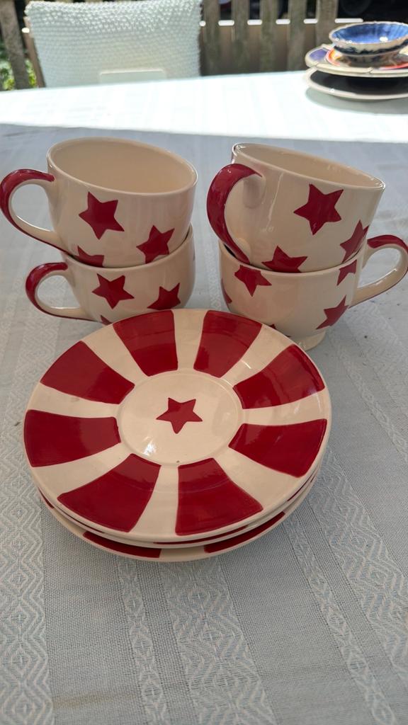 Henry Aix en Provence servies met rode sterren – 7-delig, Ophalen of Verzenden, Zo goed als nieuw