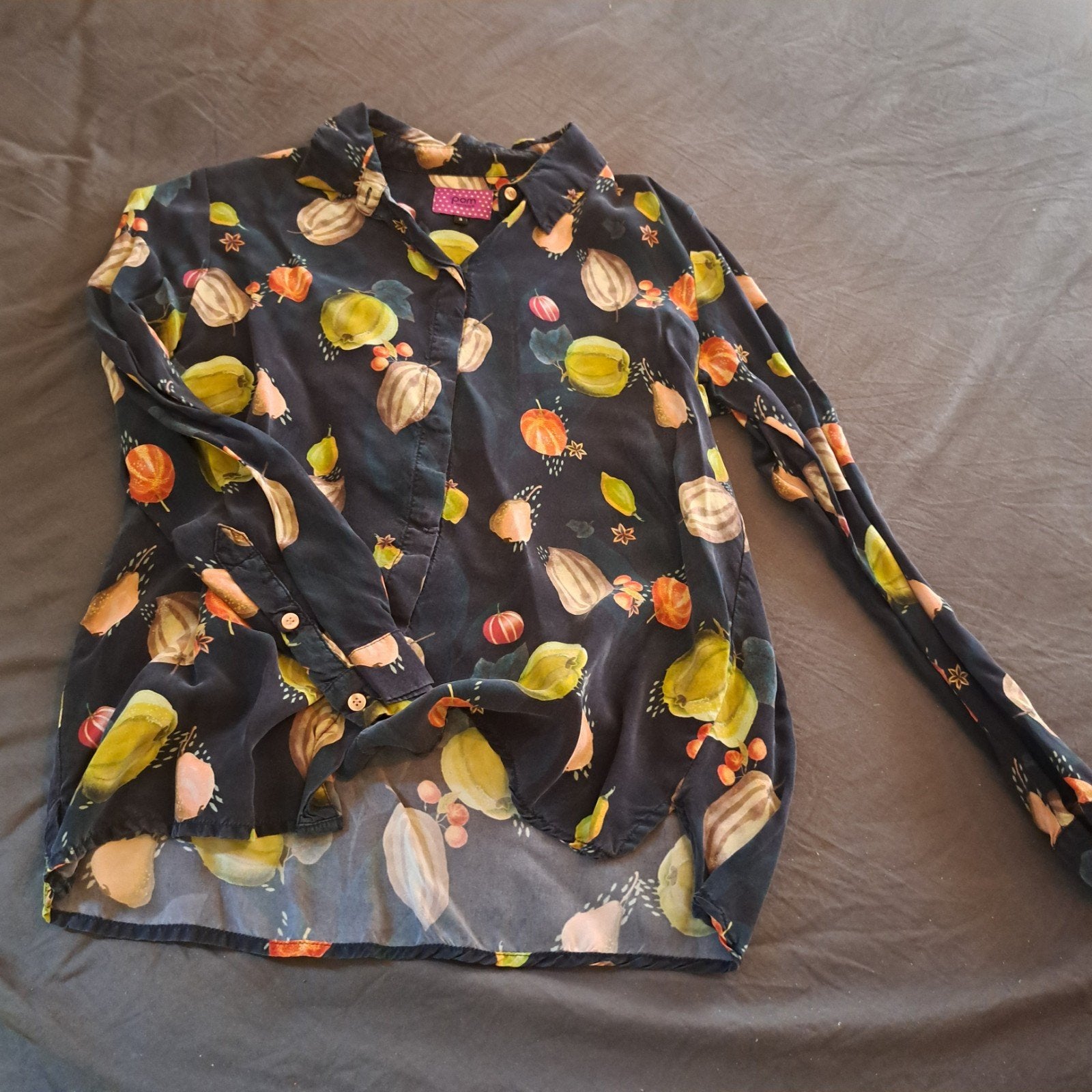Pom amsterdam  blouse mt 3, Maat 38/40 (M), Blauw, Ophalen of Verzenden, Gedragen