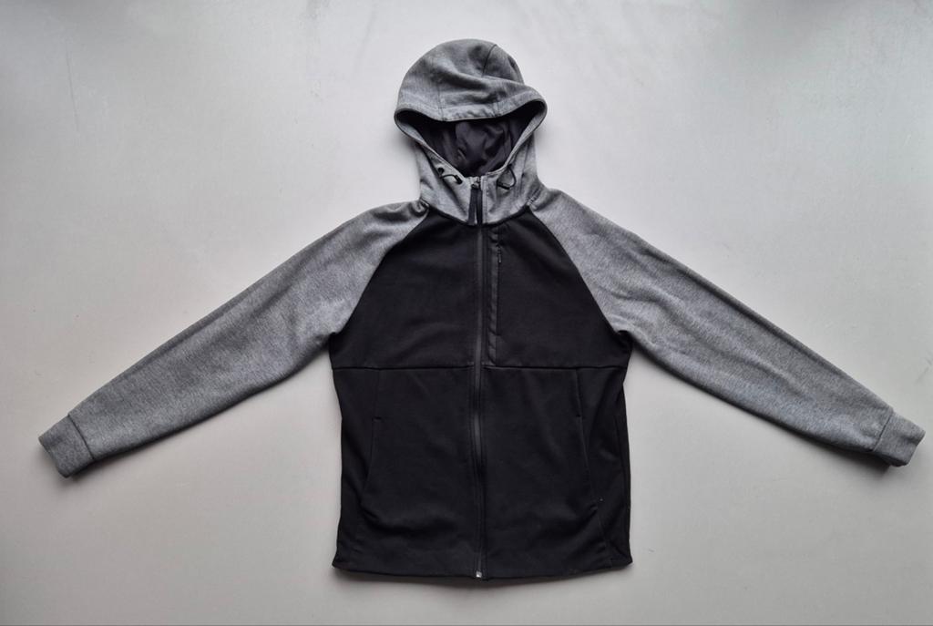 Stijlvol H&M vest met capuchon - Zwart/Grijs (M/L), Kleding | Heren, Truien en Vesten, Maat 48/50 (M), Zwart, Ophalen of Verzenden