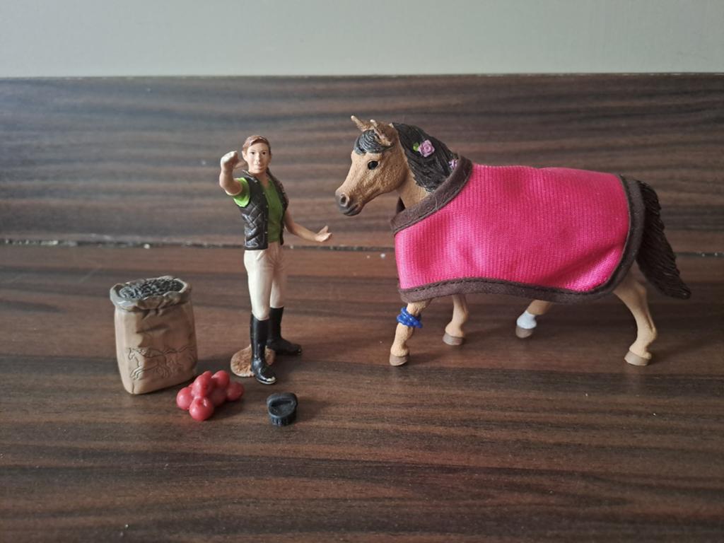 Schleich paard met verzorger, Verzamelen, Speelgoed, Ophalen of Verzenden, Zo goed als nieuw