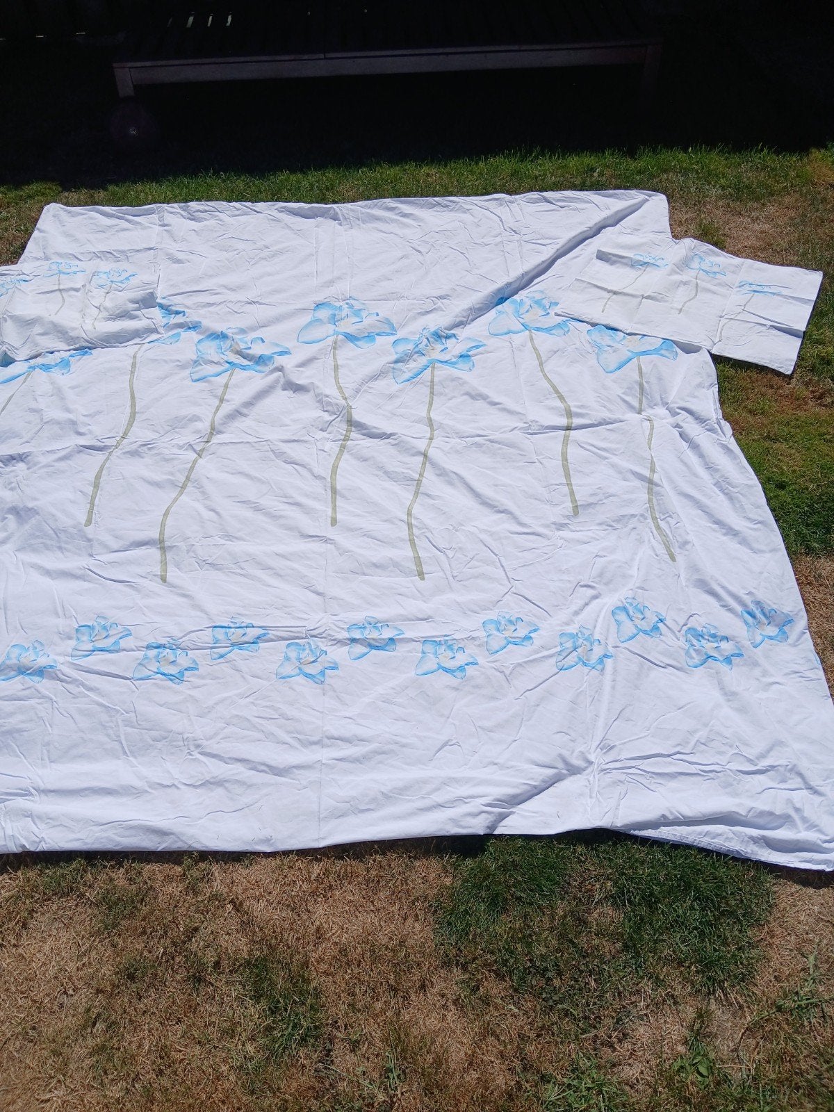 Tweepersoons dekbedovertrek 200x220 cm met kussenslopen, Ophalen, Gebruikt, Meerkleurig, Dekbedovertrek