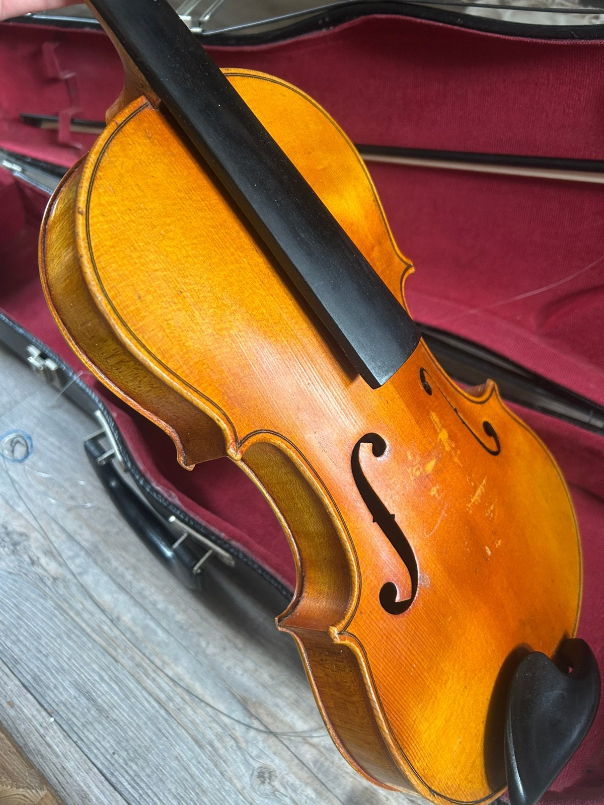 Old German violin in good condition, 4/4, plus case, Ophalen of Verzenden, Zo goed als nieuw, 4/4-viool