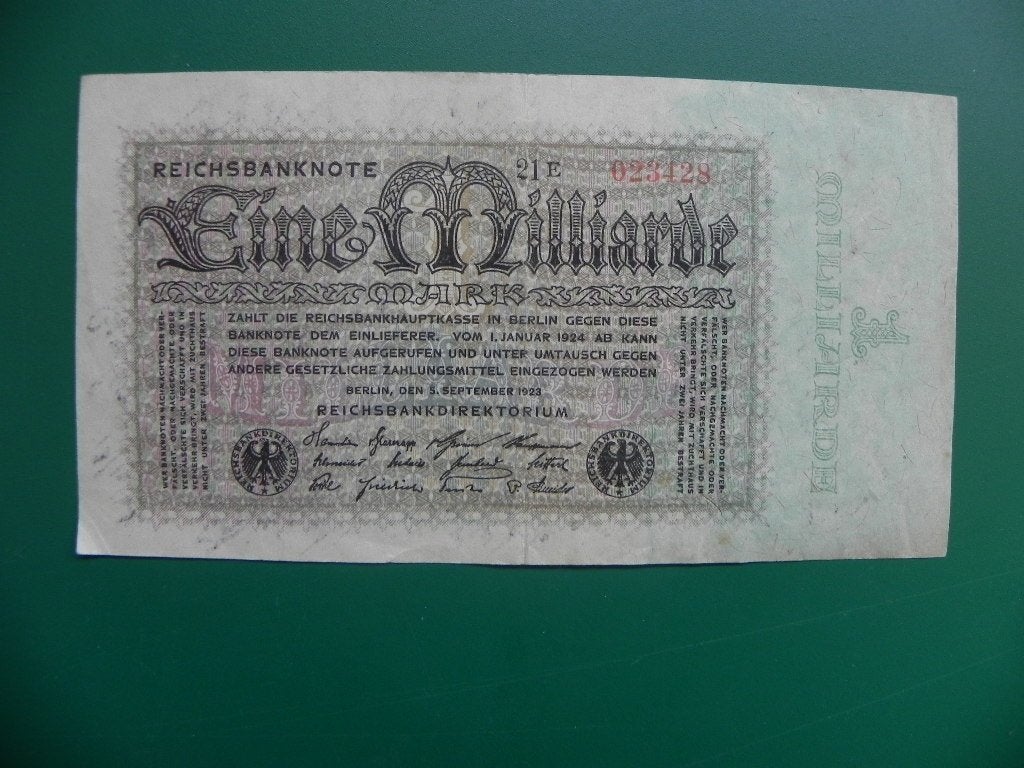 Duitsland 1 Milliarde mark 1923, Ophalen of Verzenden, Duitsland