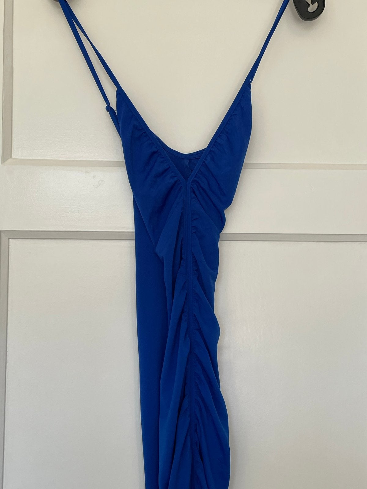 H&M Kobaltblauwe Ruches  Jurk Maat S, Blauw, Ophalen of Verzenden, Zo goed als nieuw, Maat 36 (S)