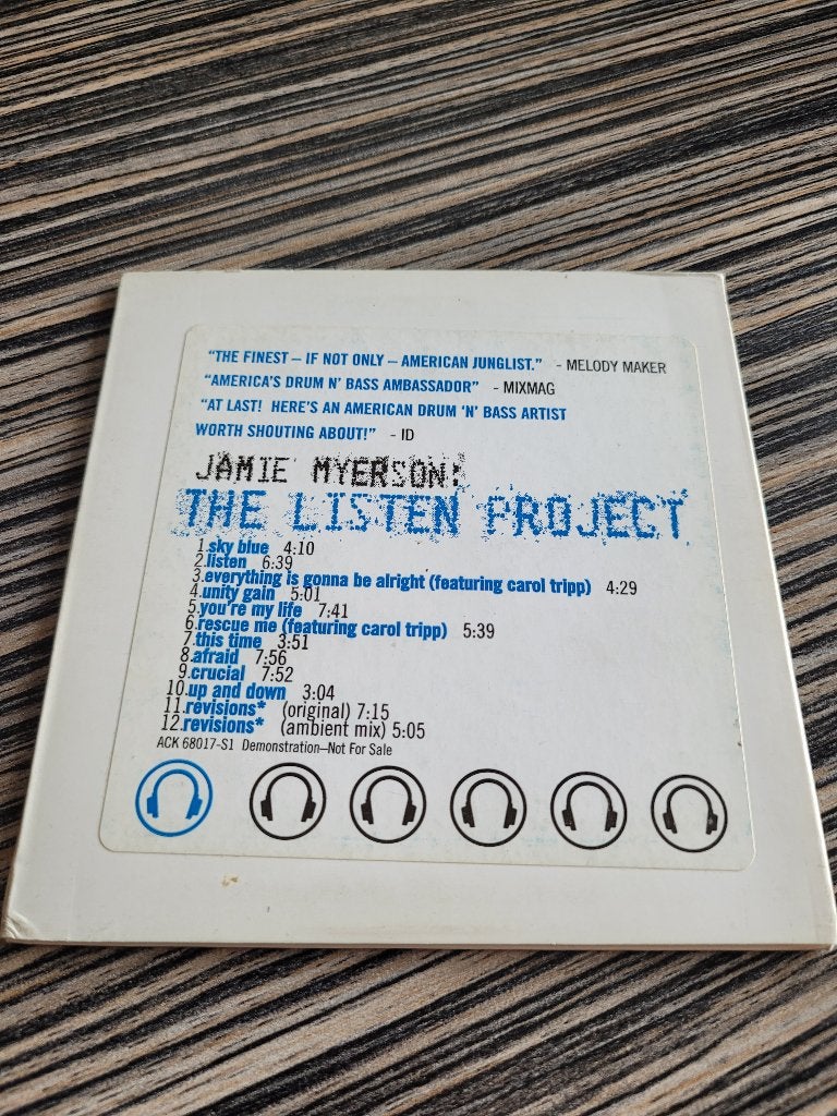 Jamie Myerson - The Listen Project - Drum & Bass - Downtempo, Cd's en Dvd's, Ophalen of Verzenden, Gebruikt, Drum and bass