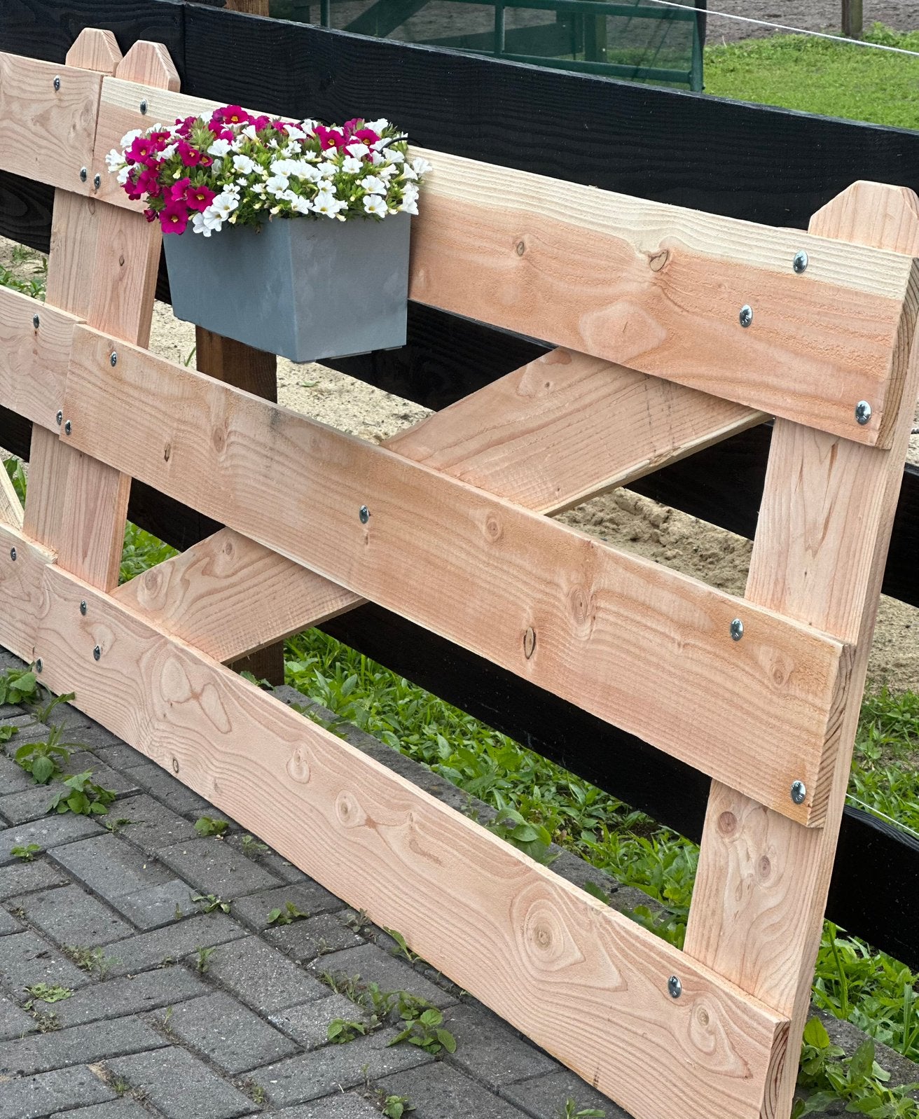 *399*Zomeraanbieding*/landhek/douglashek/opritpoort/hekwerk, Ophalen, Met poort, Nieuw, Tuinhek