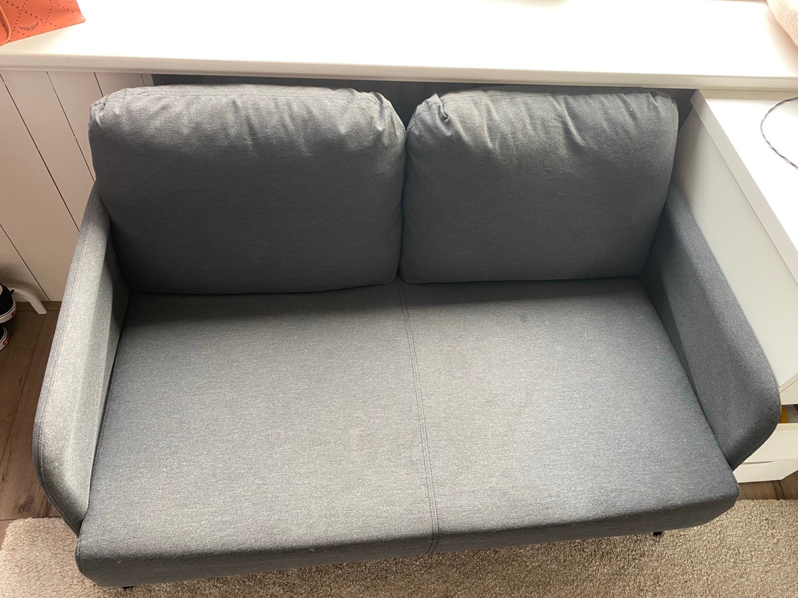 Bank van IKEA tweezits, Tuin en Terras, Ophalen, Gebruikt
