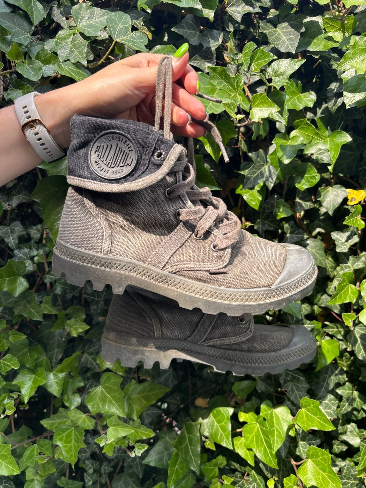 Vintage Palladium laarzen - Maat 37, Kleding | Dames, Schoenen, Lage of Enkellaarzen, Ophalen of Verzenden, Grijs, Gedragen