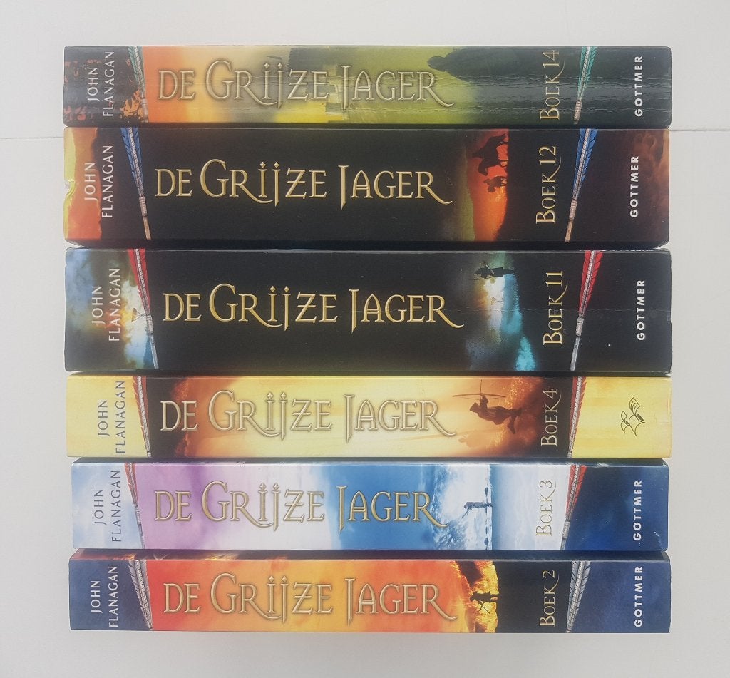 6x De Grijze Jager Boeken | Deel 2, 3, 4, 11, 12 en 14, Boeken, Ophalen of Verzenden, Gelezen, John Flanagan