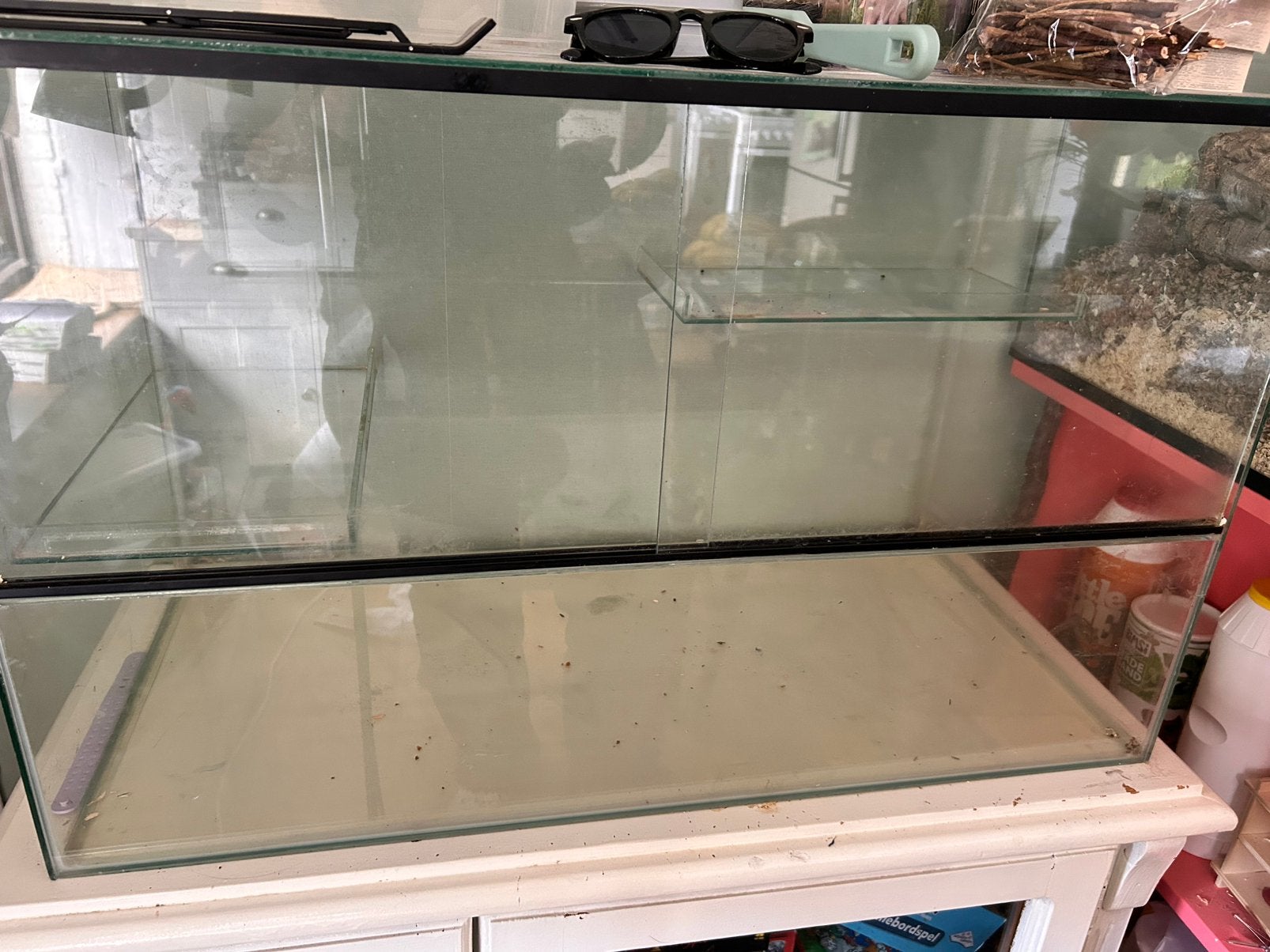 Terrarium 80x40x50 met schuifdeurtjes, Zo goed als nieuw, 75 tot 110 cm, Ophalen, Minder dan 60 cm