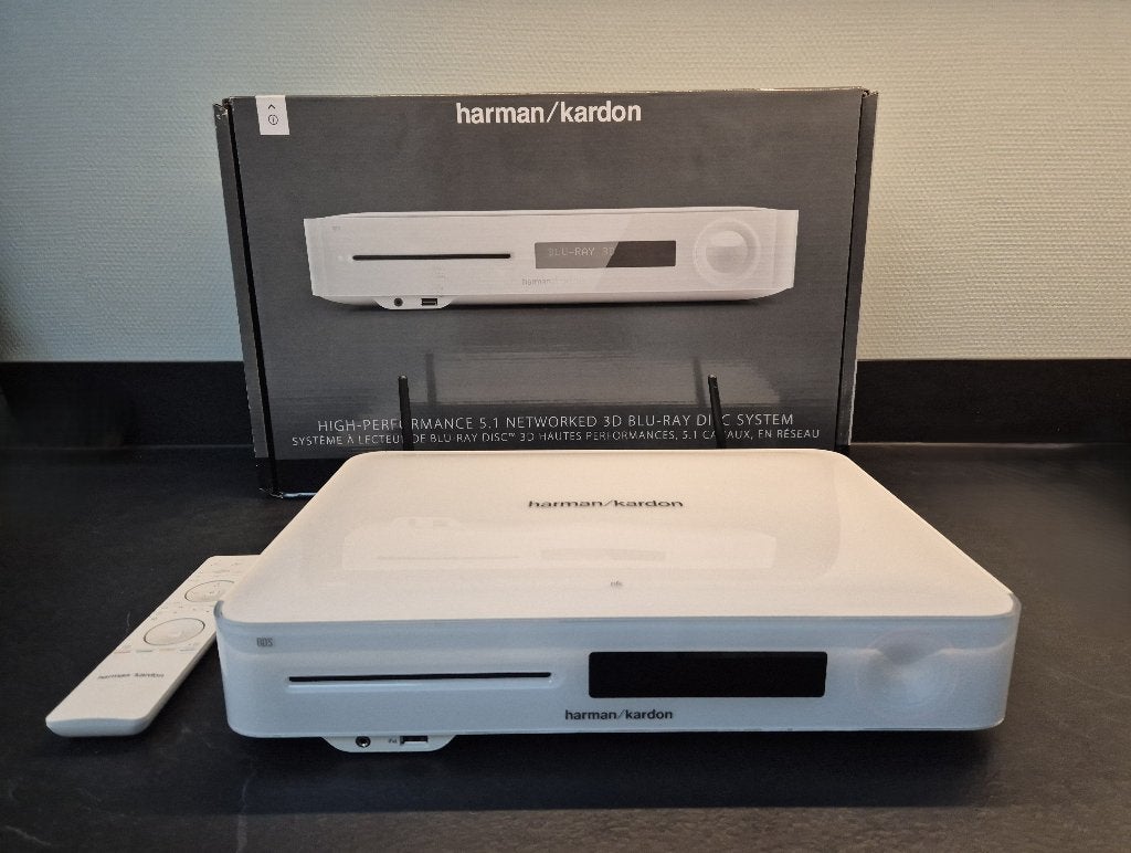 ✅ Harman Kardon BDS 580, Wit, 5.1 kanaals Blu-ray **ZGAN**, USB-aansluiting, Ophalen of Verzenden, Zo goed als nieuw, Surroundset