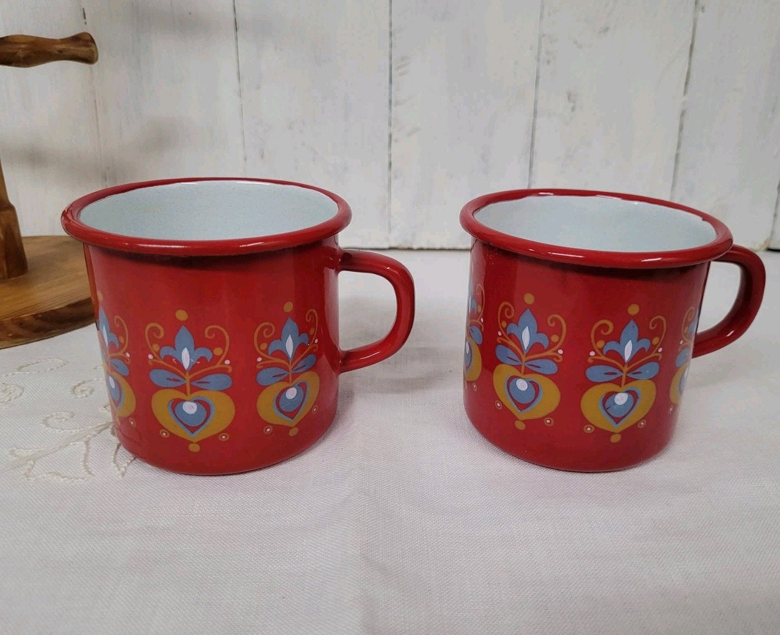 Grand 'Mere emaille bekers uit de 60's., Verzenden