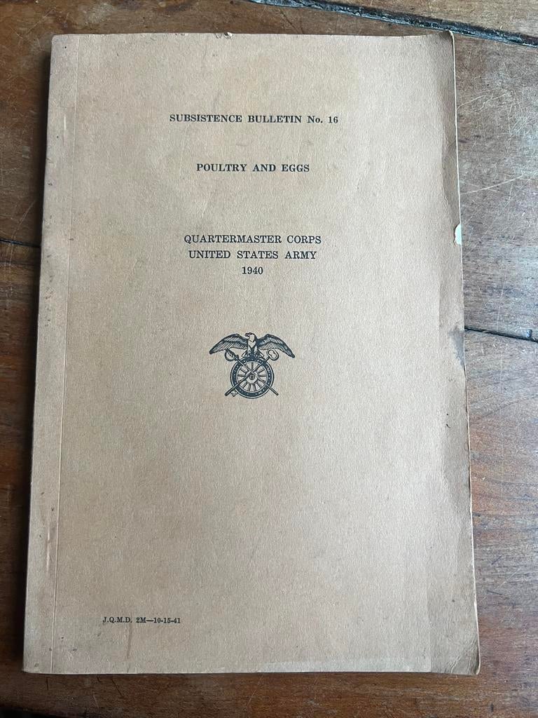WO2 Amerikaans Veldkeuken Veldkok Kip Gevogelte voorschrift, Amerika, Ophalen of Verzenden, Boek of Tijdschrift