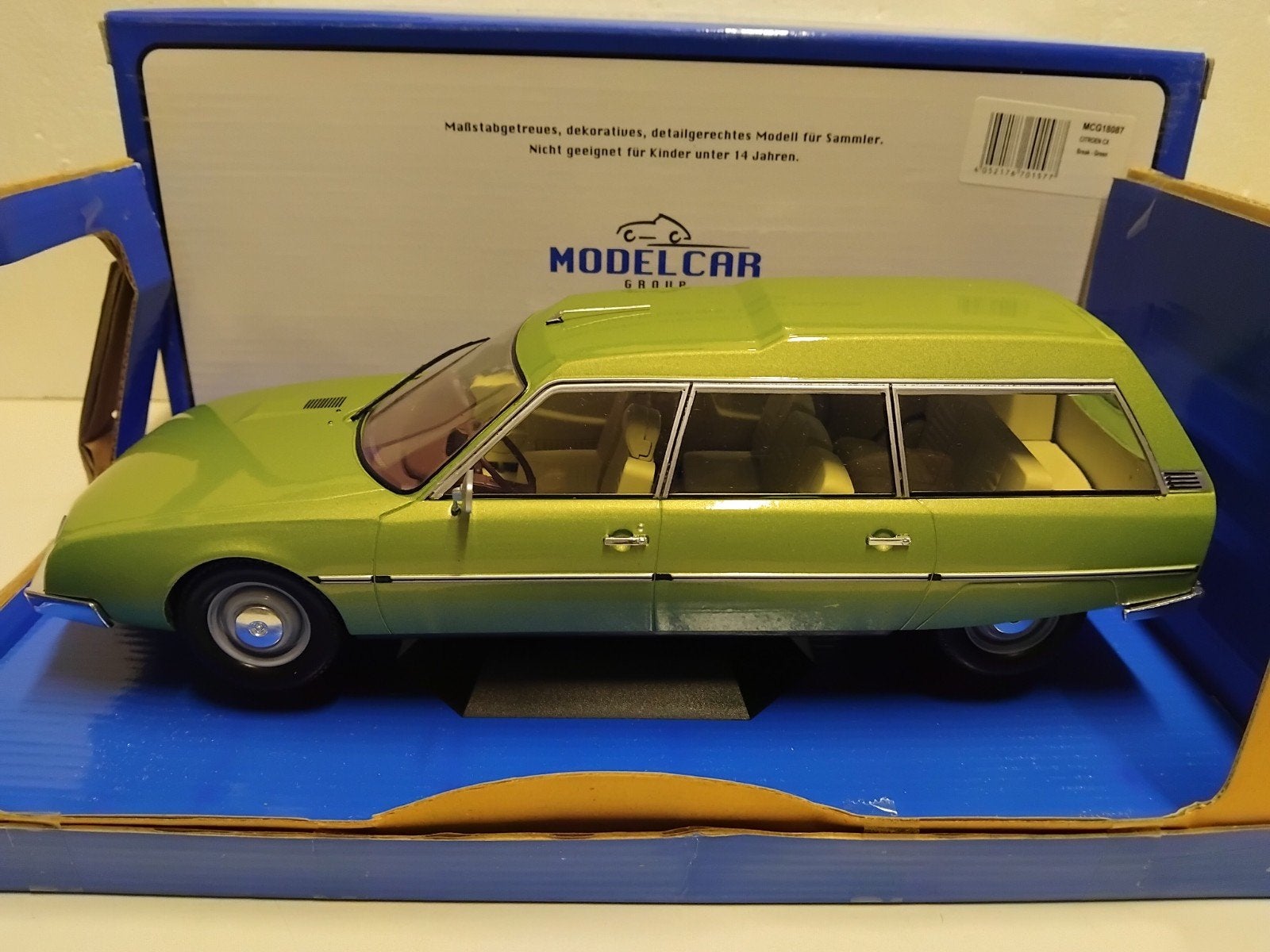 Citroen CX Break 2200 lichtgroen Mcg metal 1:18 KRD, Ophalen of Verzenden, Zo goed als nieuw, Auto, Overige merken